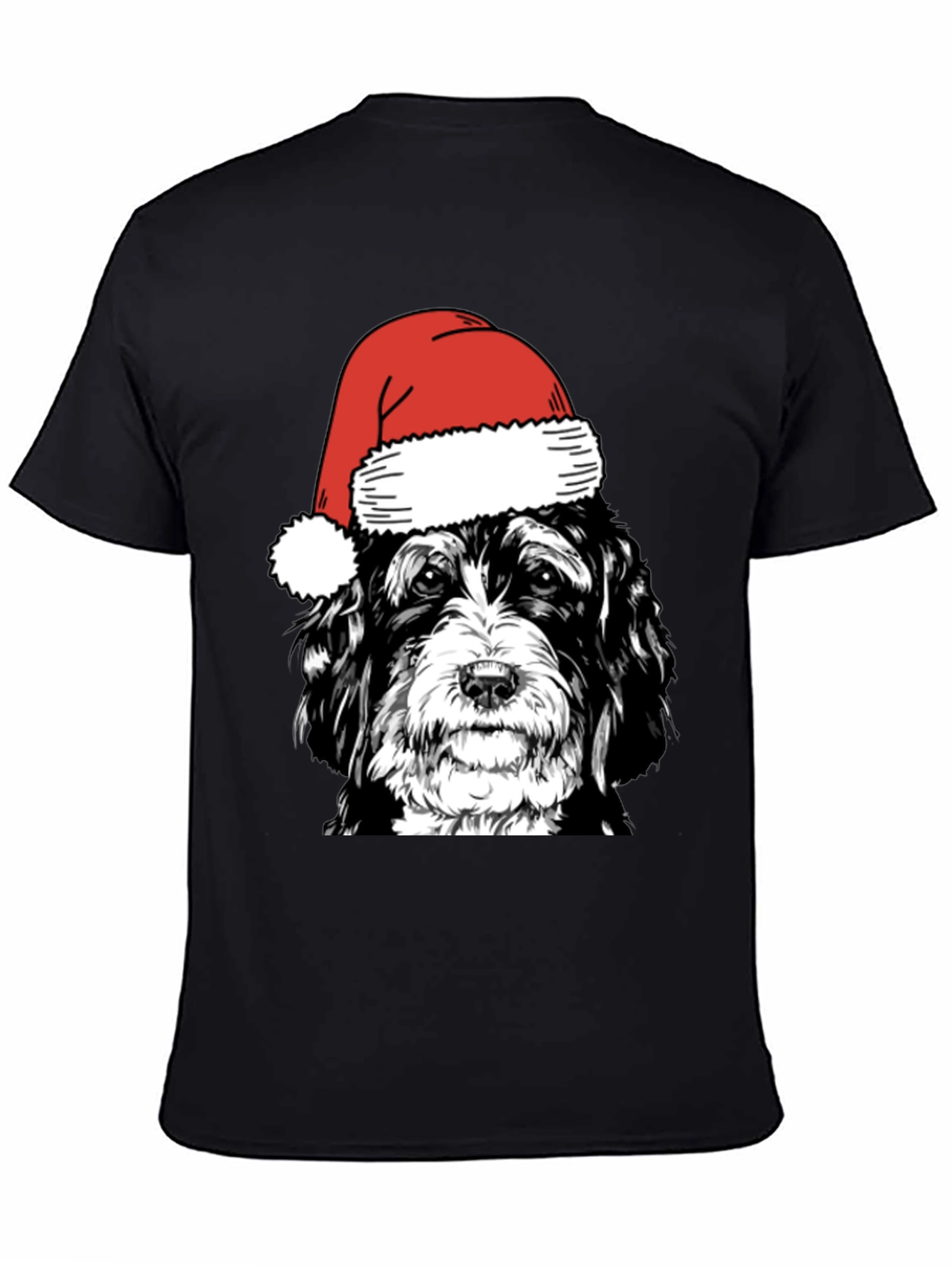 Christmas Dog Santa Hat T-Shirt