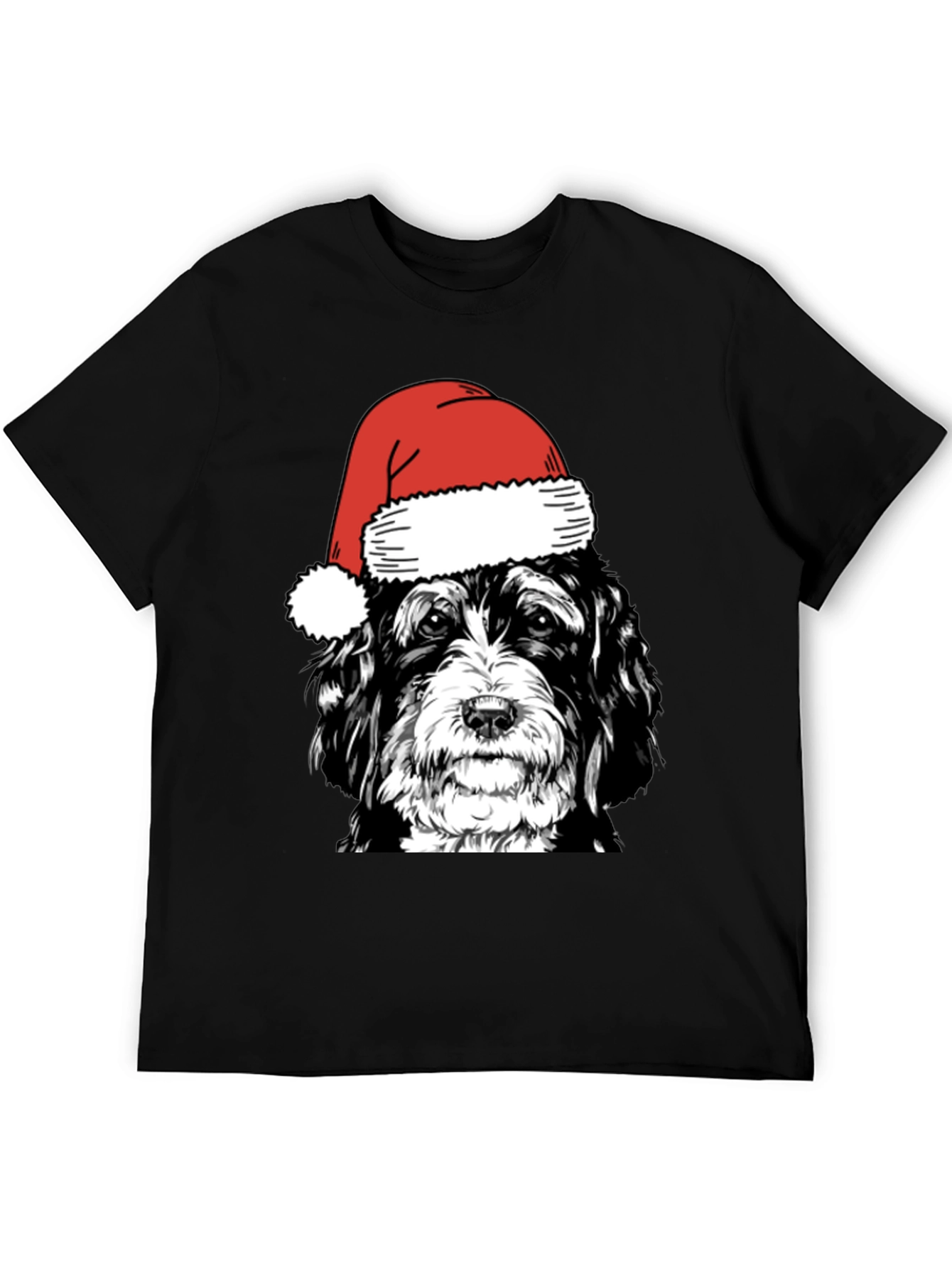 Christmas Dog Santa Hat T-Shirt