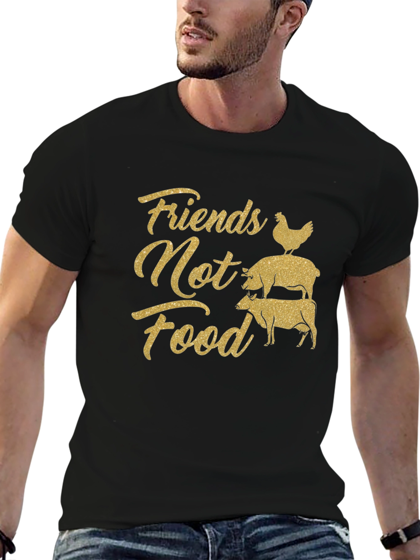 Friends Not Food Graphic T-Shirt - Vegan Activism