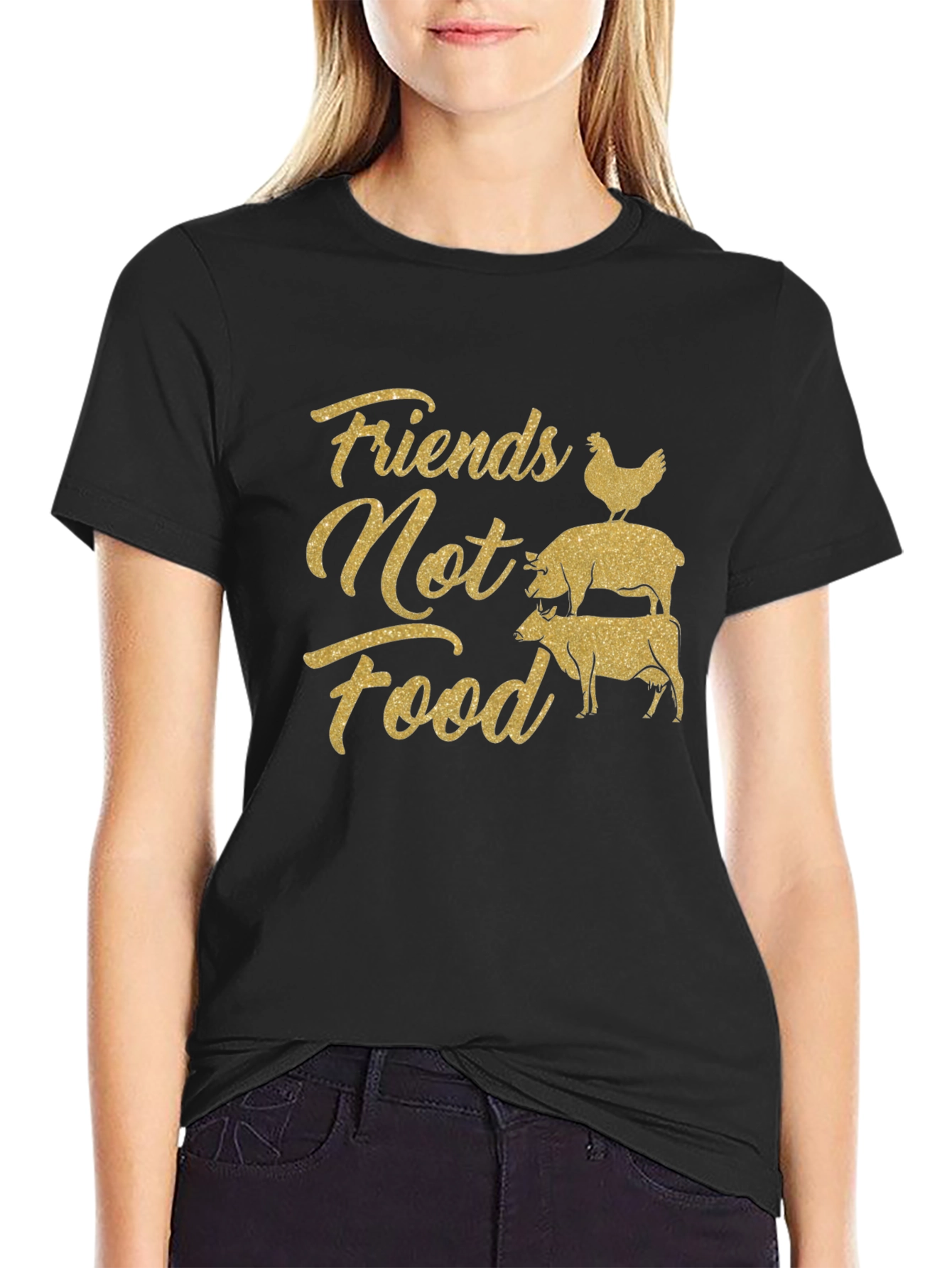 Friends Not Food Graphic T-Shirt - Vegan Activism