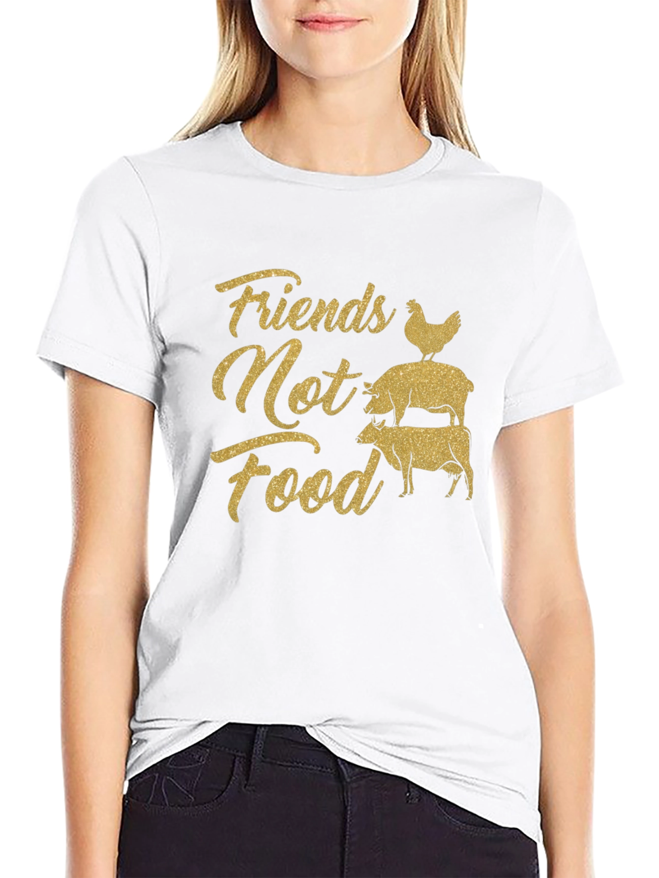 Friends Not Food Graphic T-Shirt - Vegan Activism