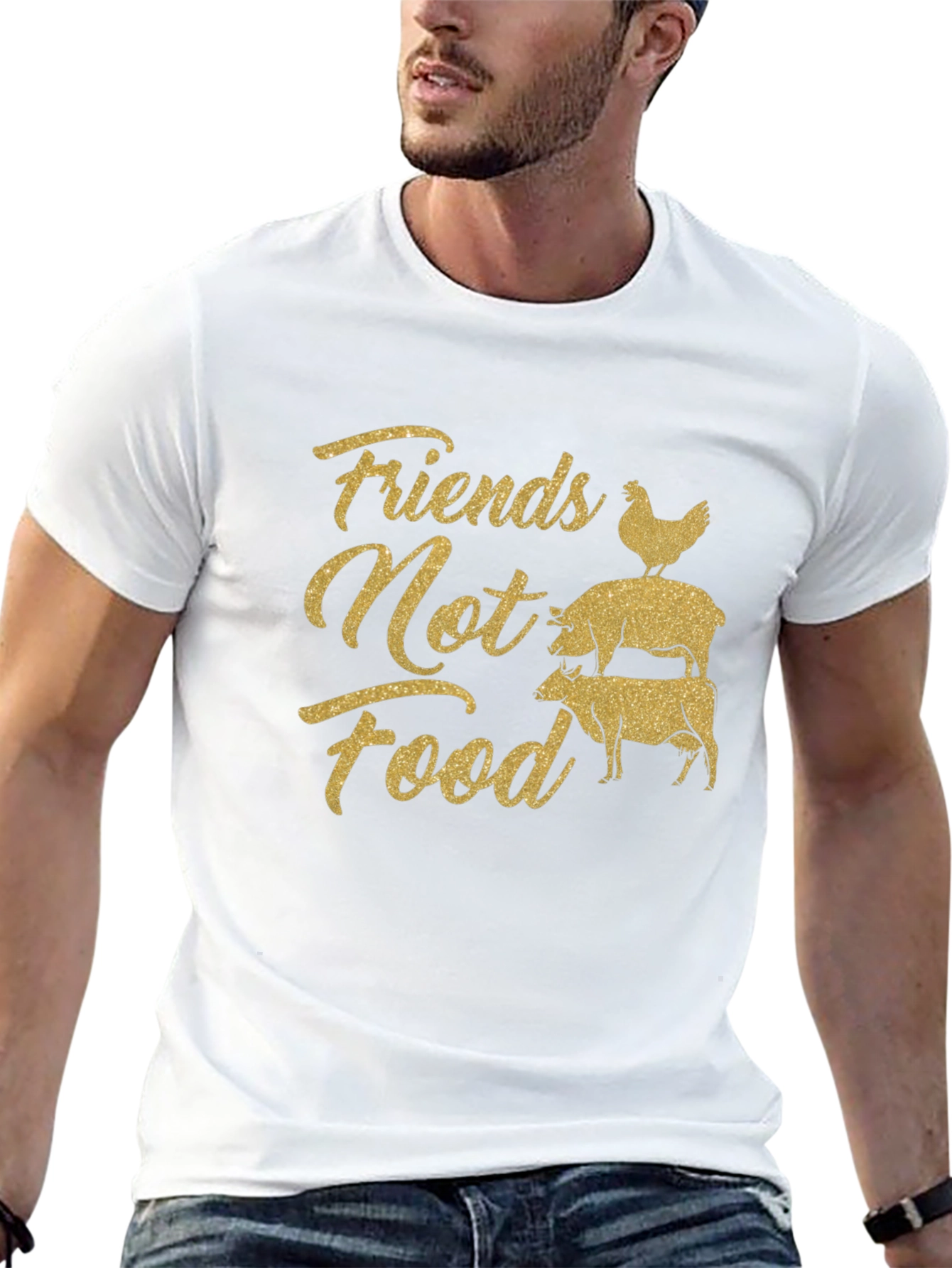 Friends Not Food Graphic T-Shirt - Vegan Activism