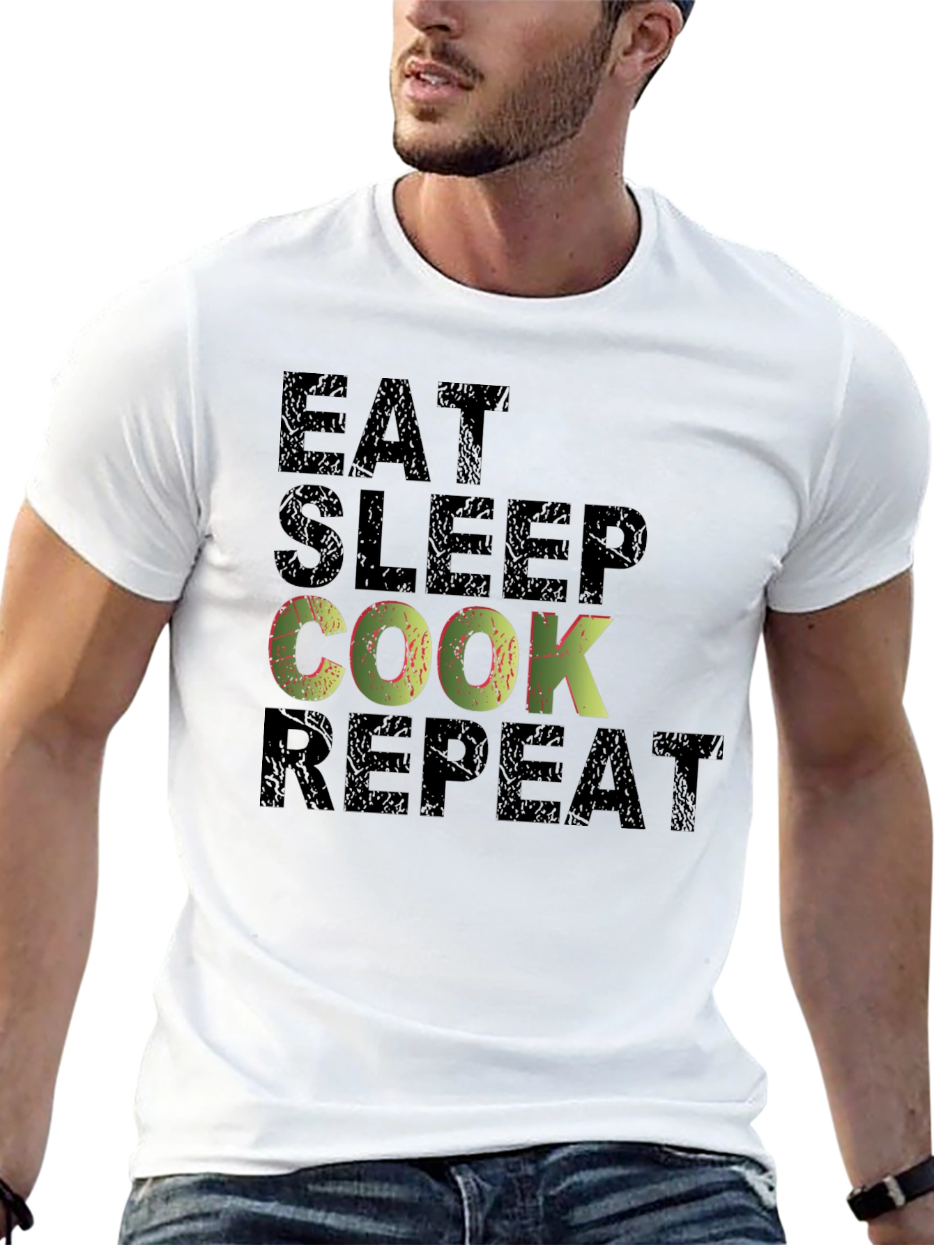 Eat Sleep Cook Repeat Graphic Tee