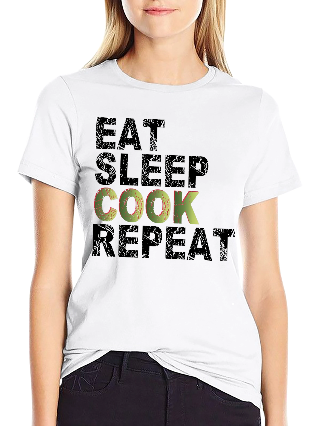 Eat Sleep Cook Repeat Graphic Tee