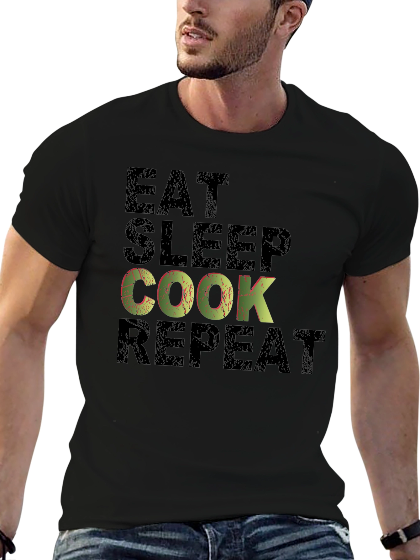 Eat Sleep Cook Repeat Graphic Tee