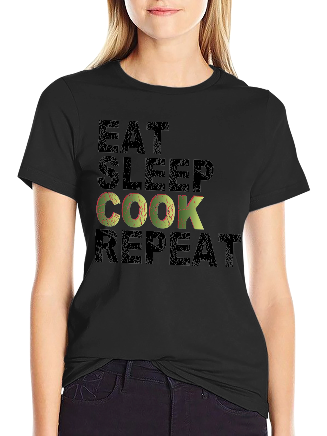 Eat Sleep Cook Repeat Graphic Tee
