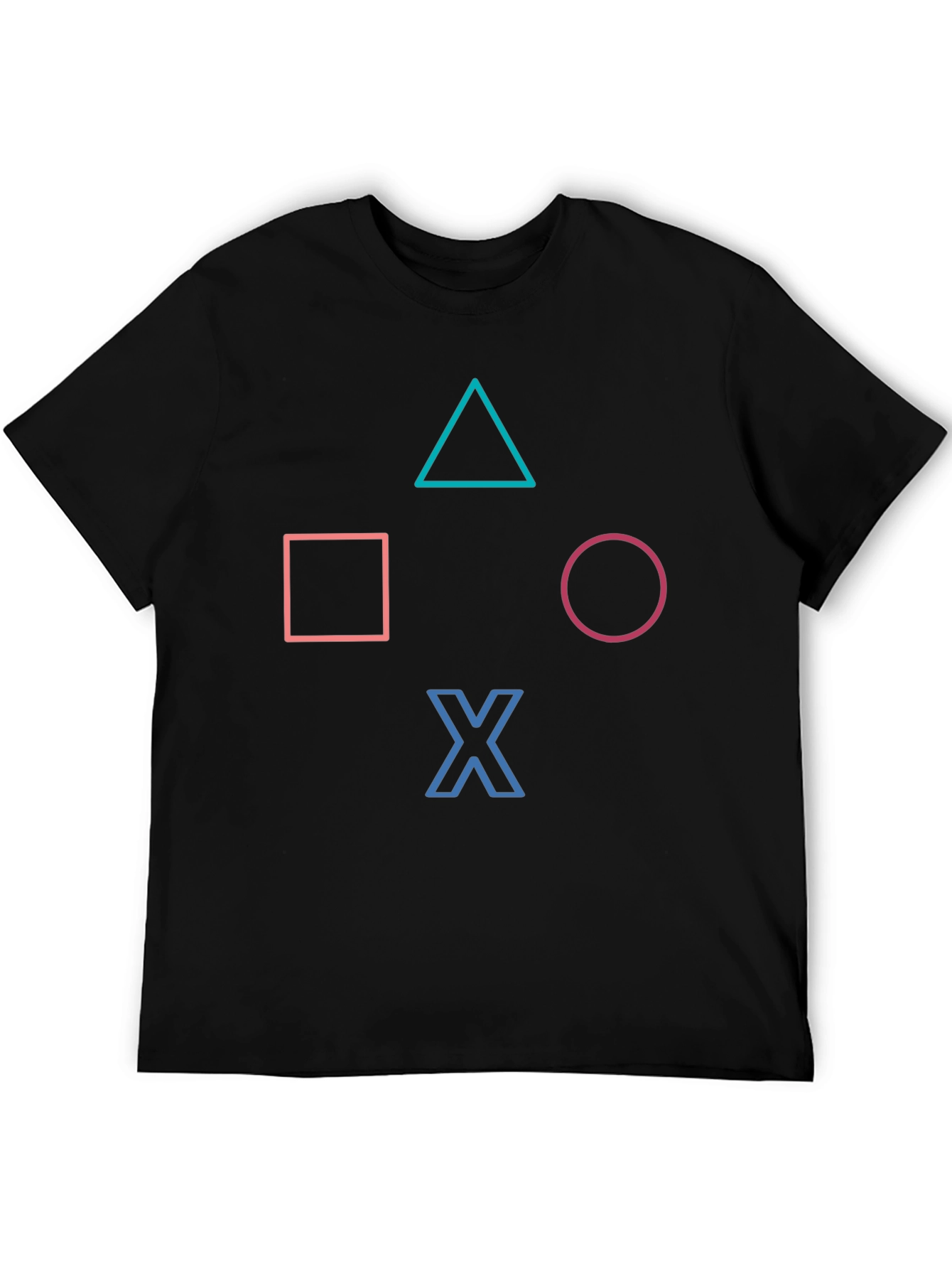 Playstation Symbols Black T-Shirt - Gaming Apparel
