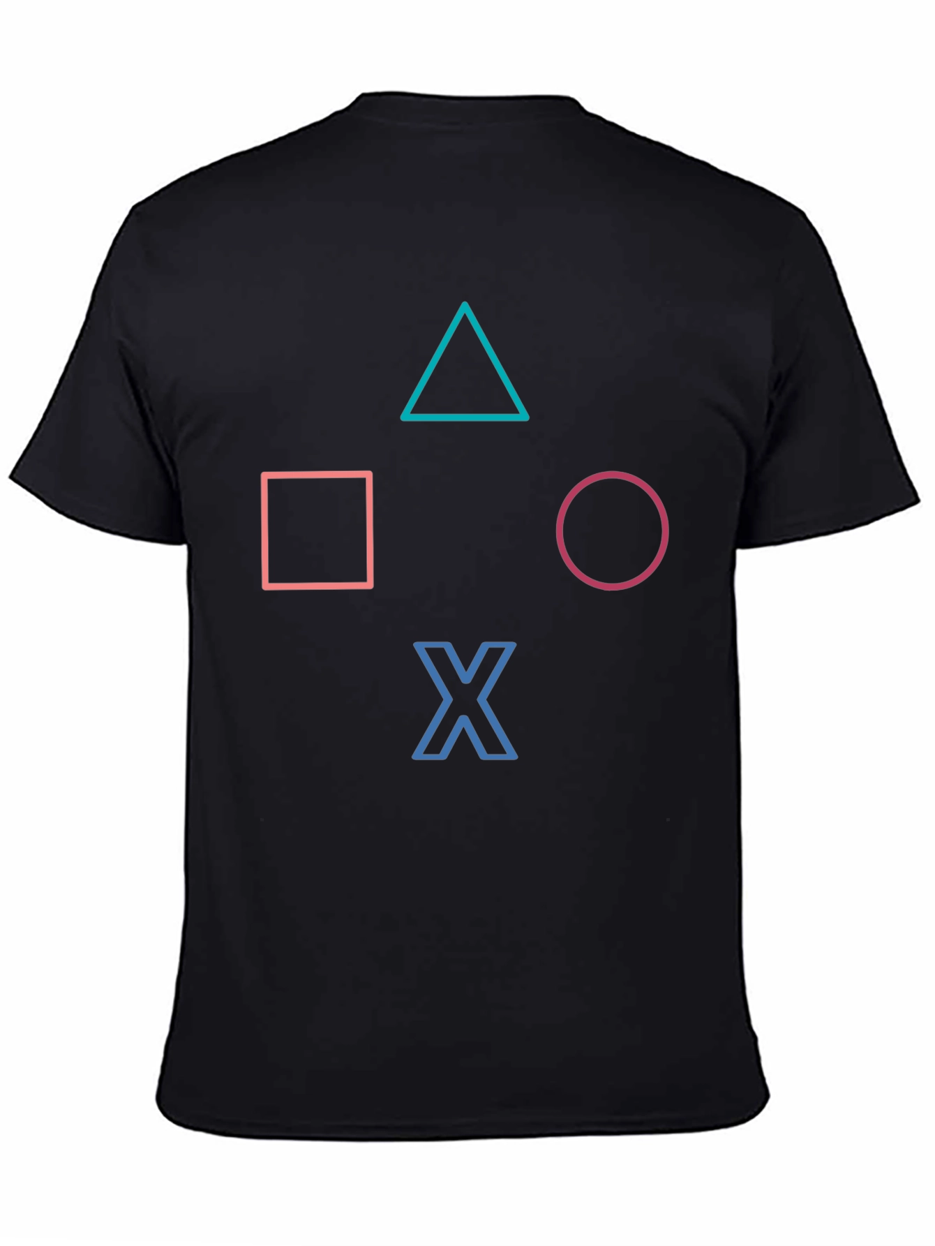 Playstation Symbols Black T-Shirt - Gaming Apparel