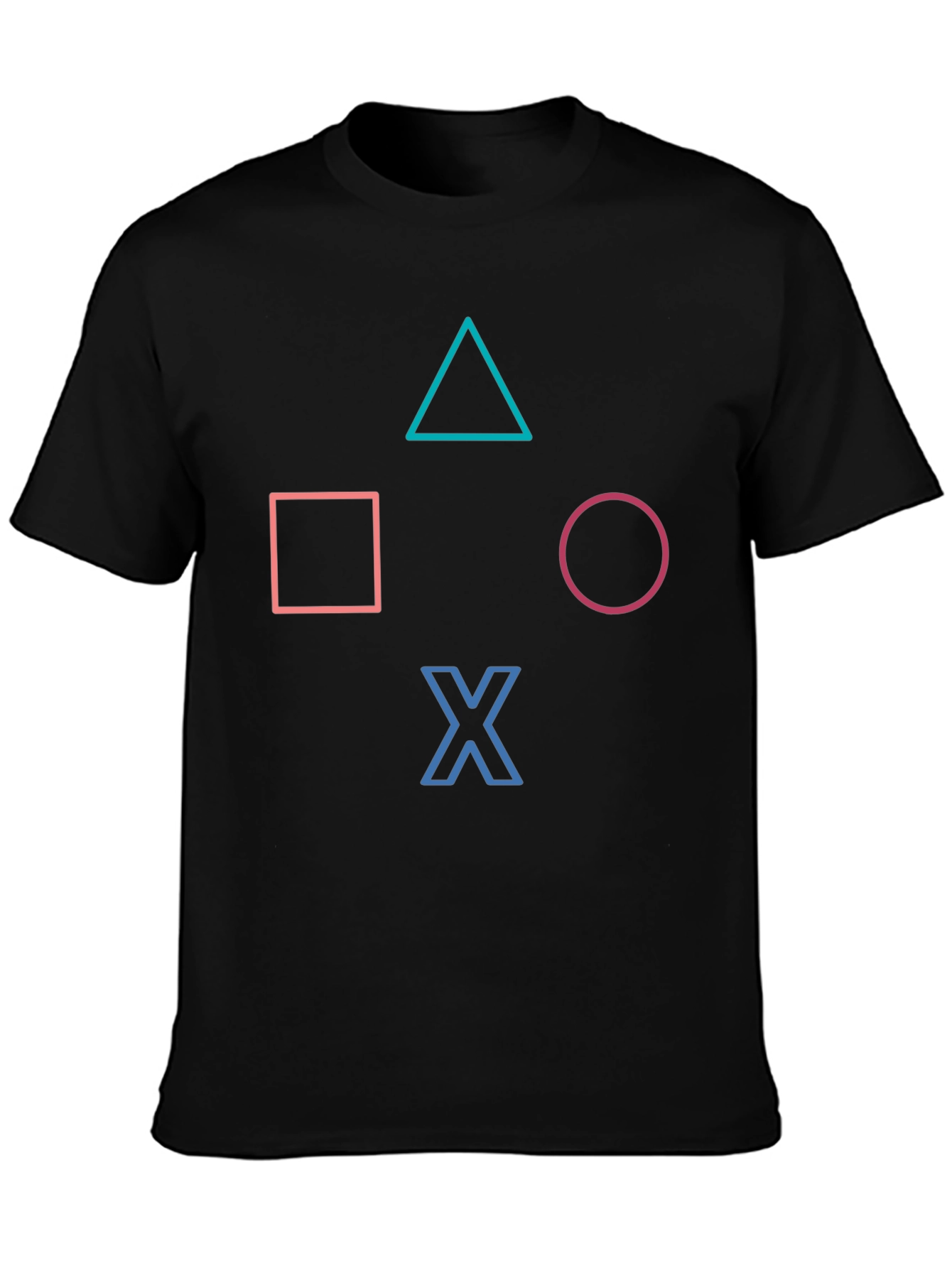 Playstation Symbols Black T-Shirt - Gaming Apparel