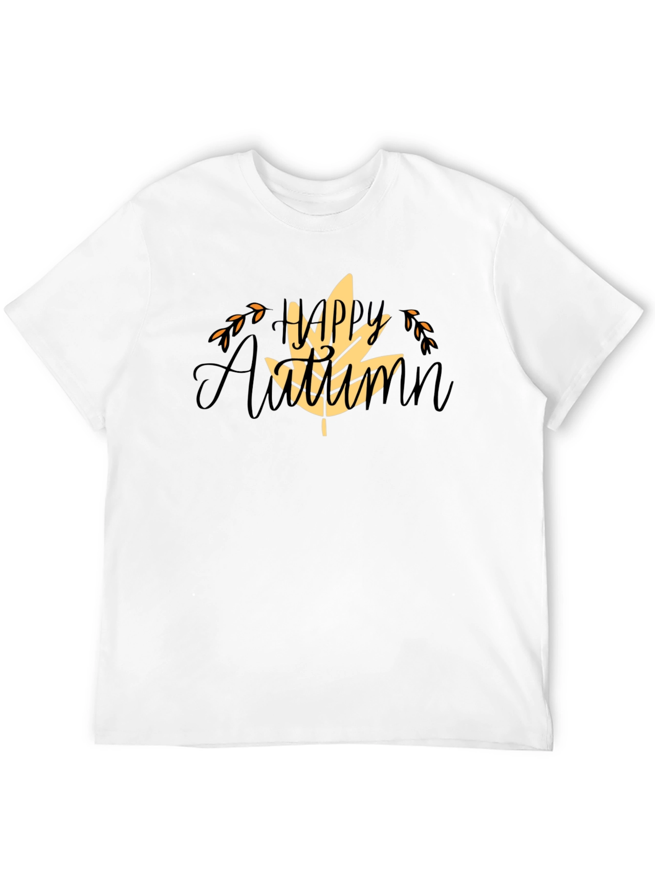 Happy Autumn Black T-Shirt