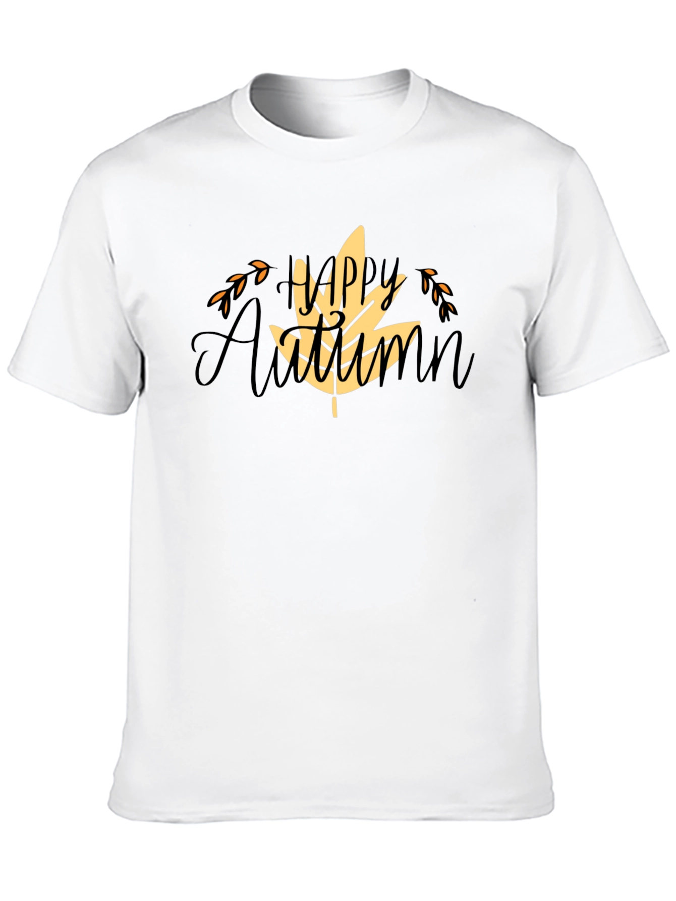 Happy Autumn Black T-Shirt