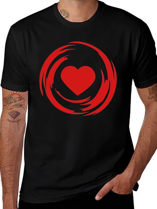 Heart Swirl Graphic Tee - Modern Style