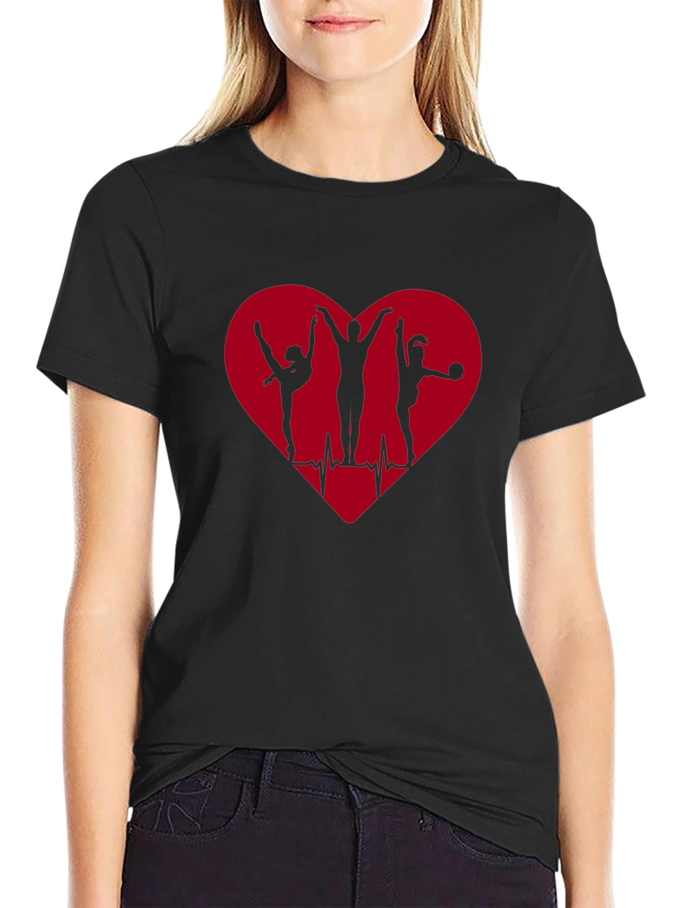 Gymnastics Heartbeat Graphic T-Shirt