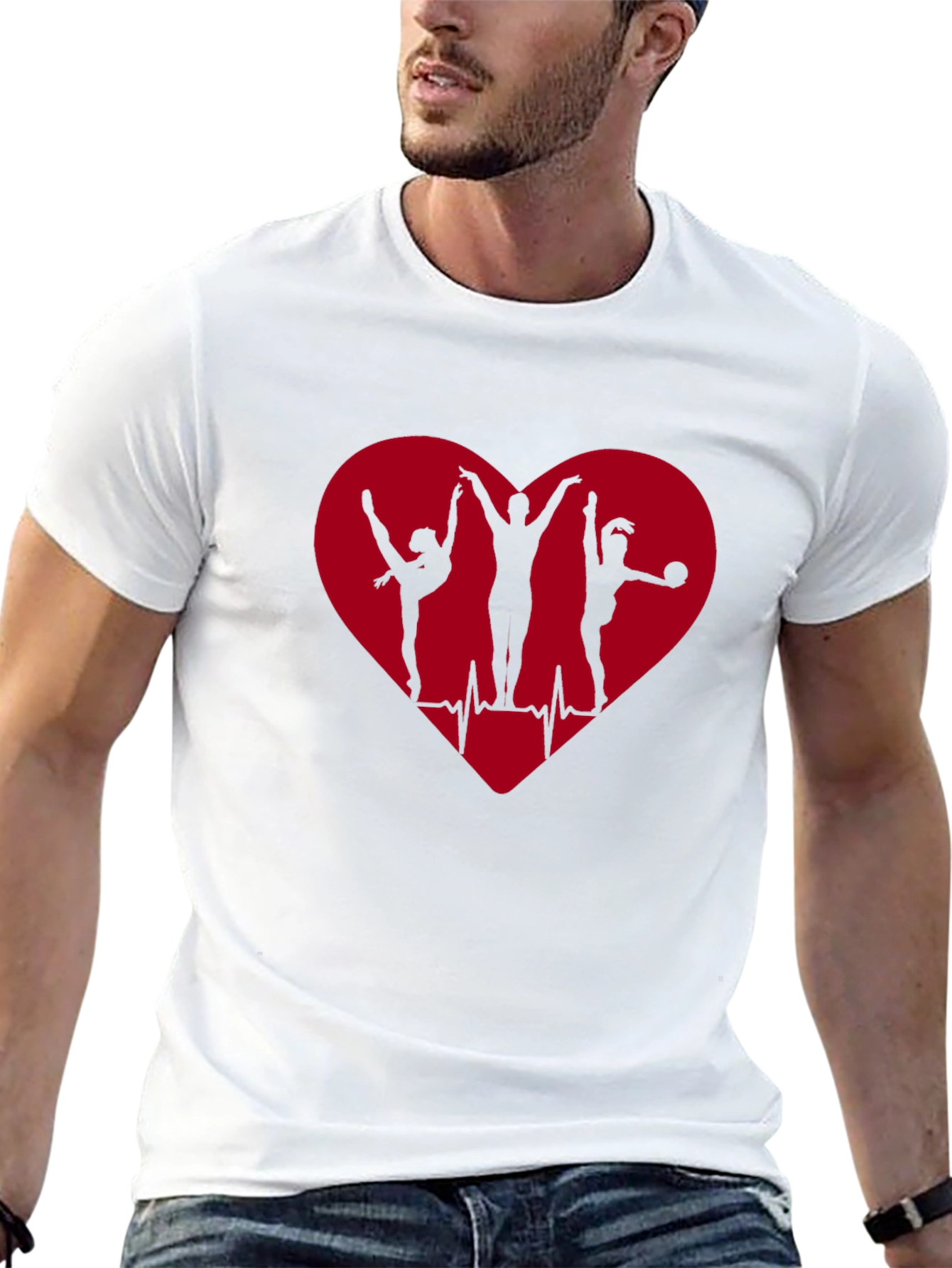 Gymnastics Heartbeat Graphic T-Shirt