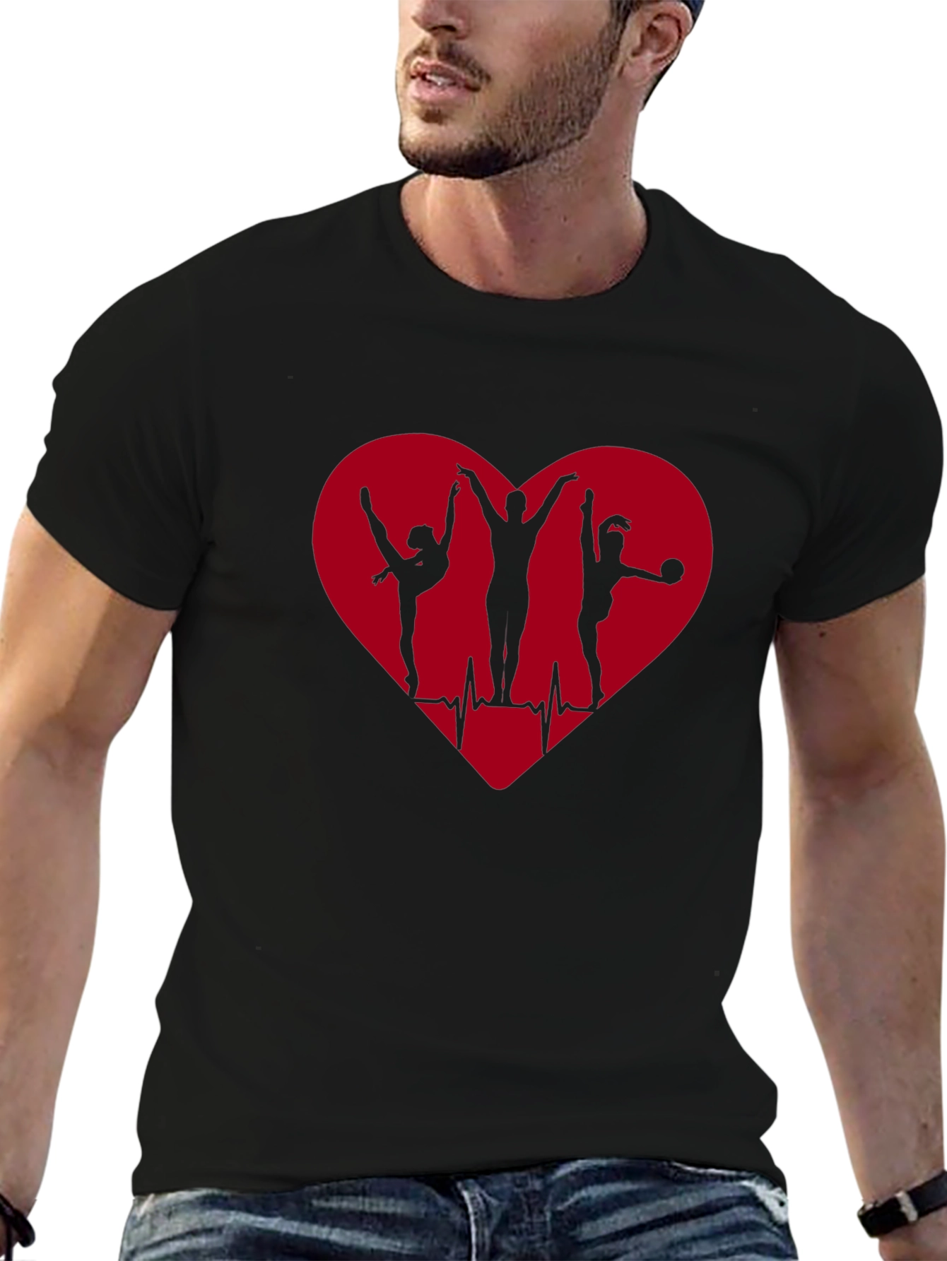 Gymnastics Heartbeat Graphic T-Shirt
