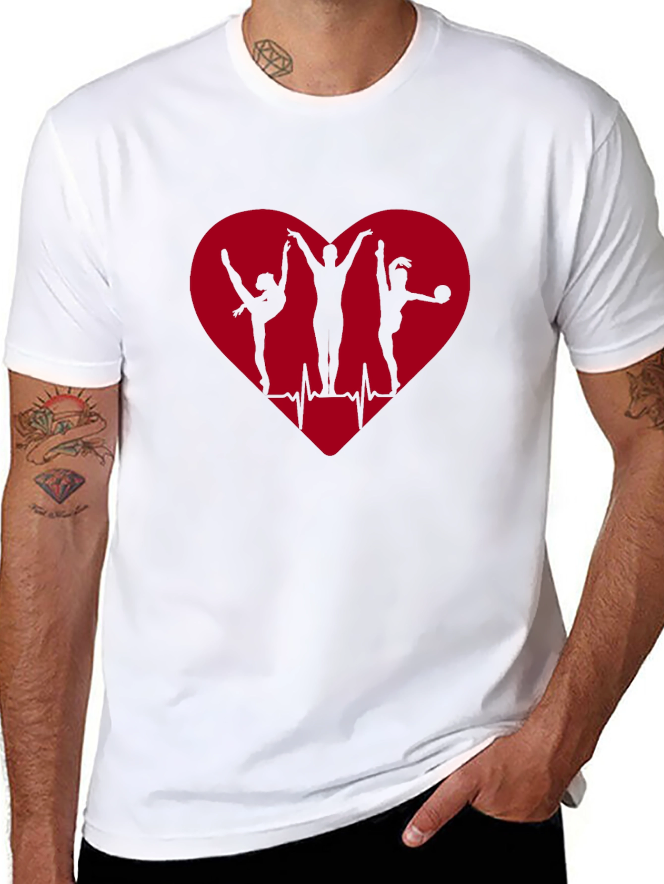 Gymnastics Heartbeat Graphic T-Shirt