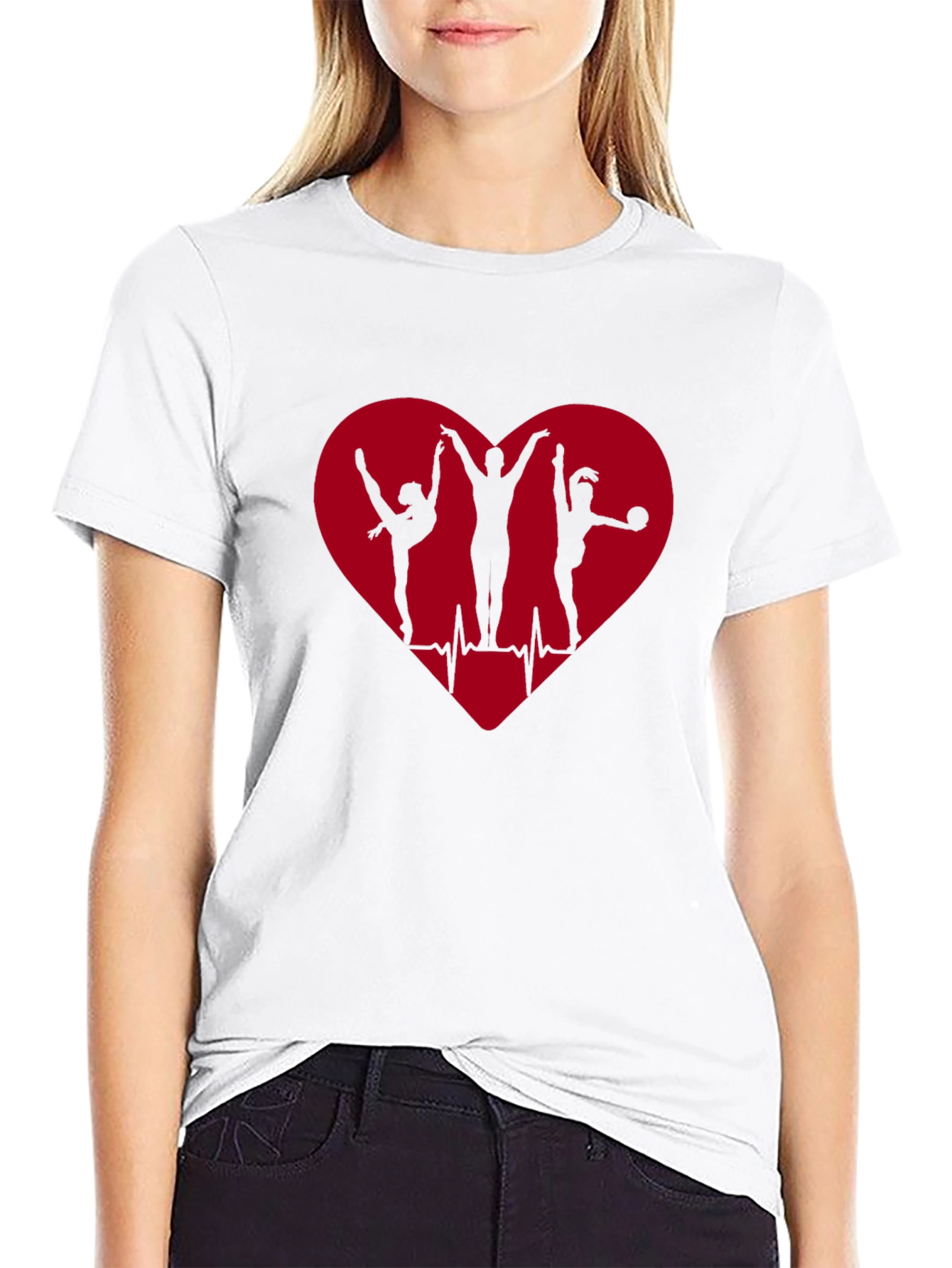 Gymnastics Heartbeat Graphic T-Shirt