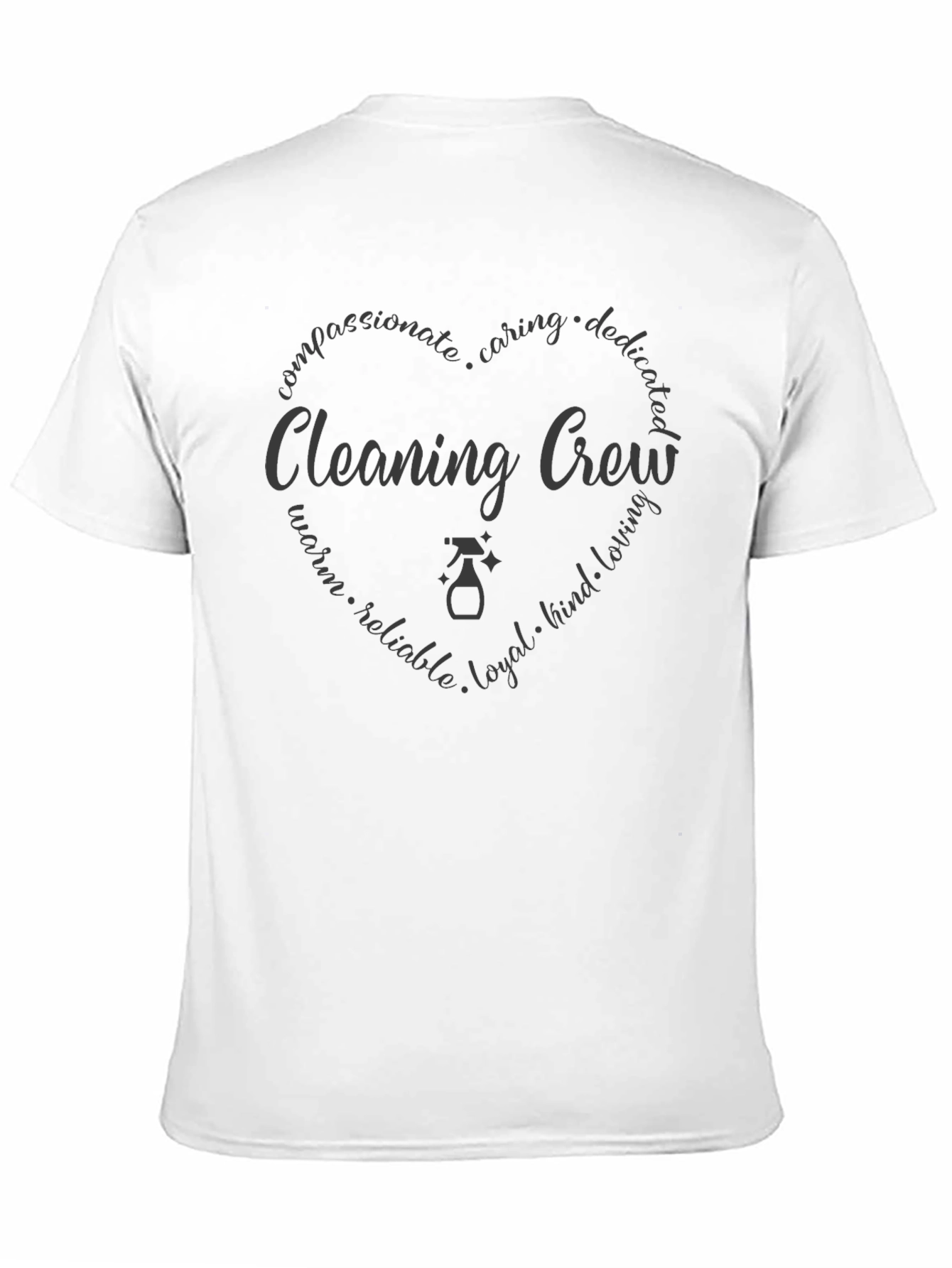 Cleaning Crew Heart Graphic Tee - Black T-Shirt