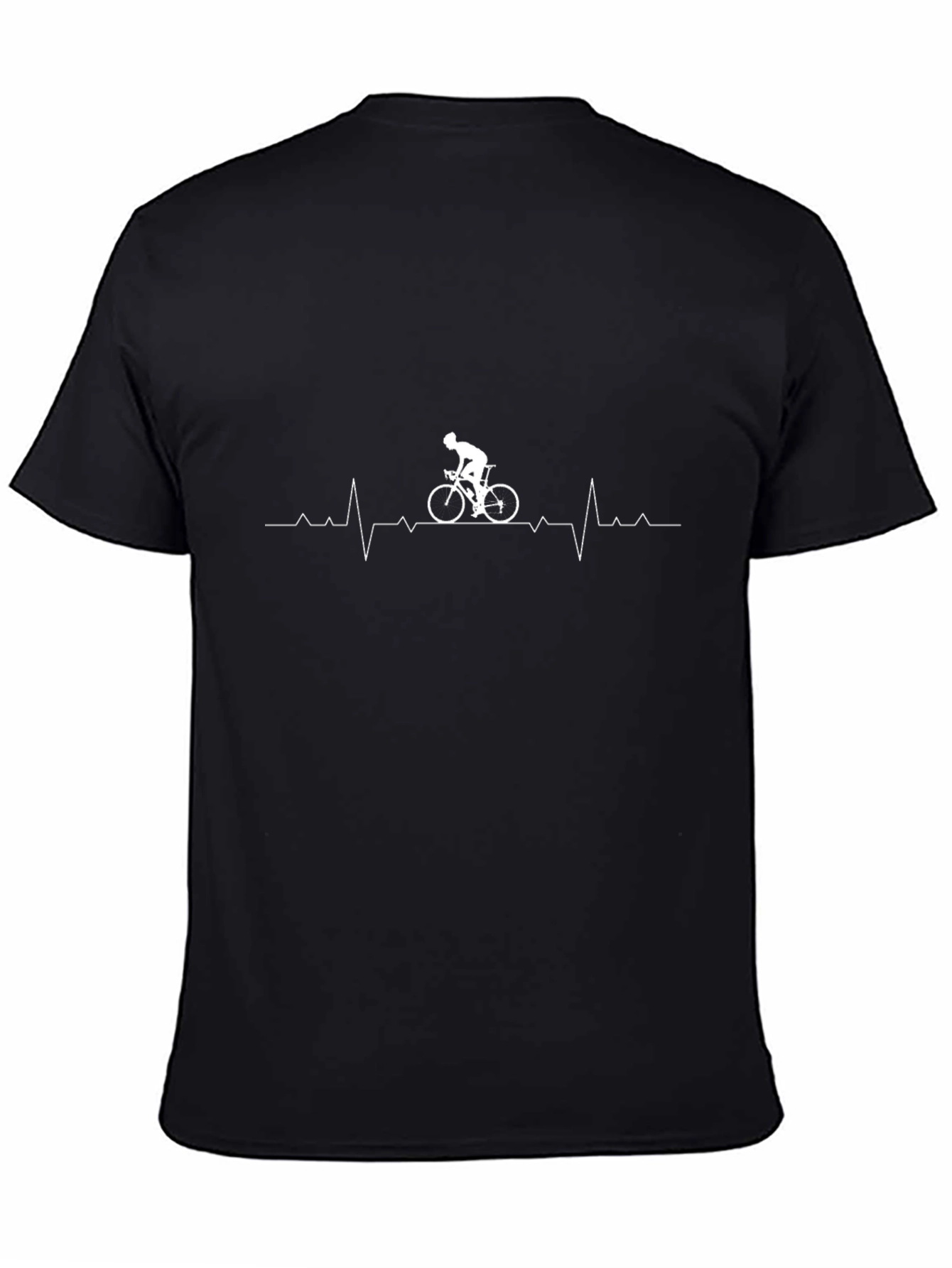 Cycling Heartbeat T-Shirt - Black