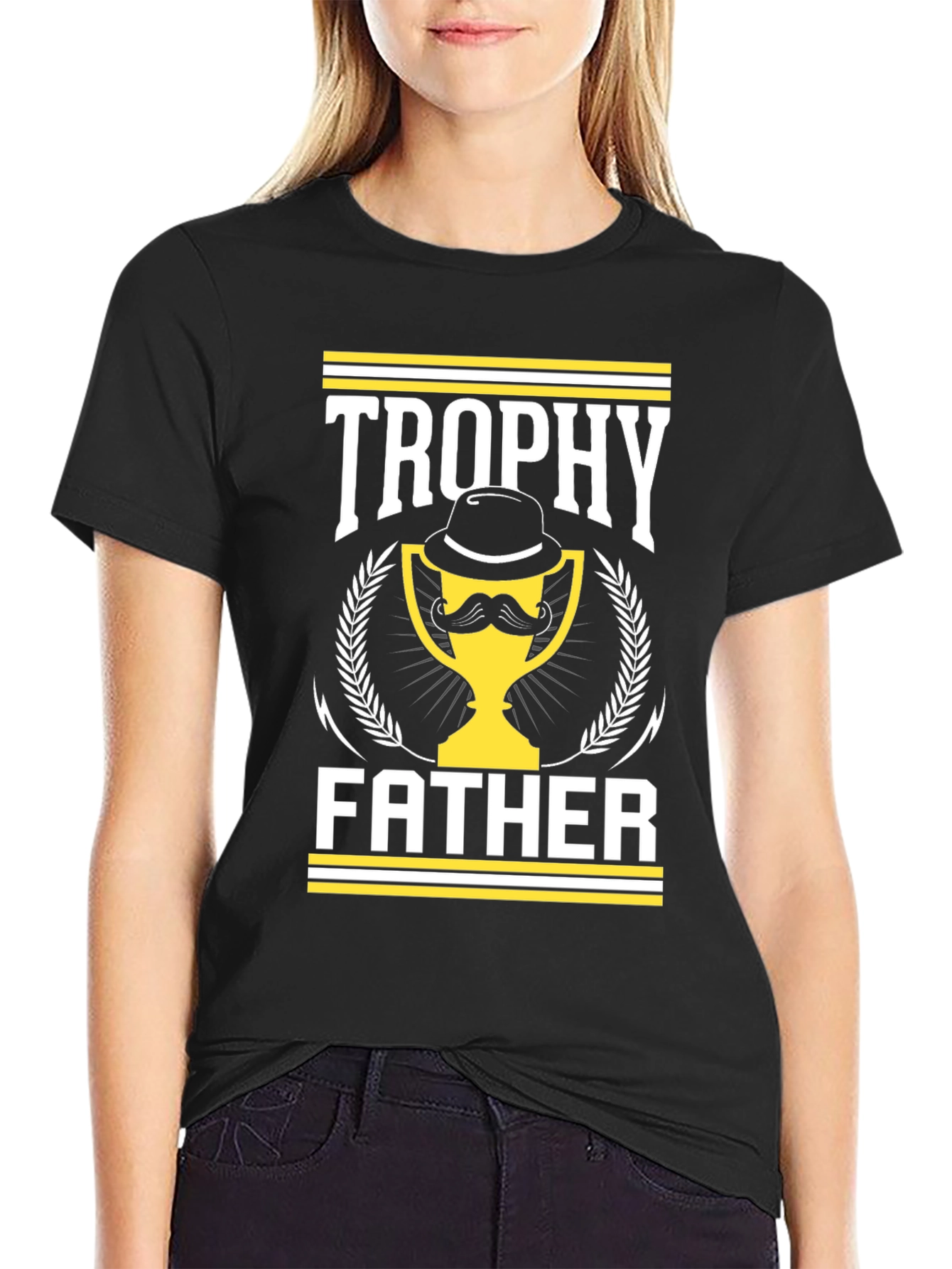 Trophy Father Graphic T-Shirt - Mens Black Tee