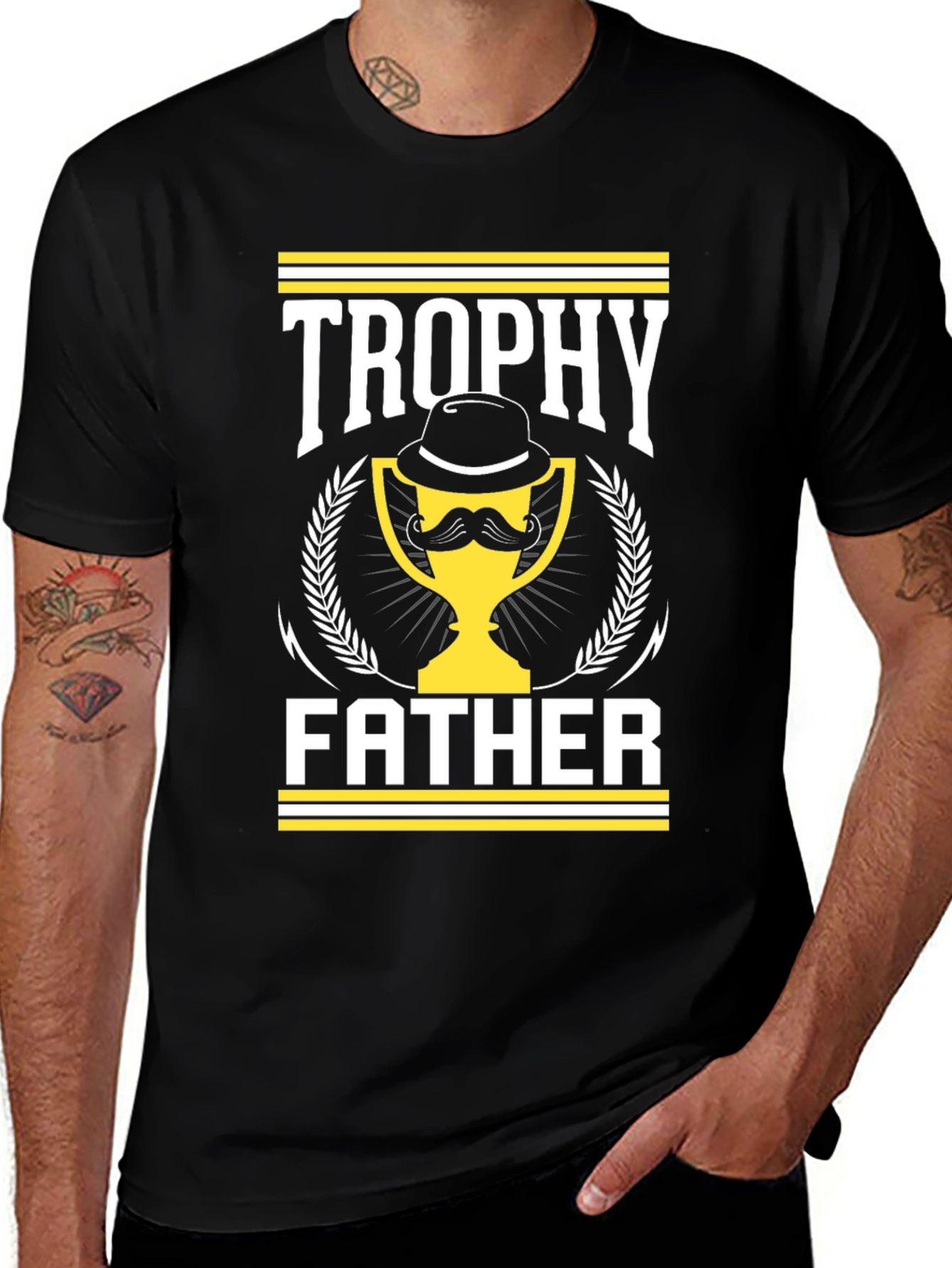Trophy Father Graphic T-Shirt - Mens Black Tee