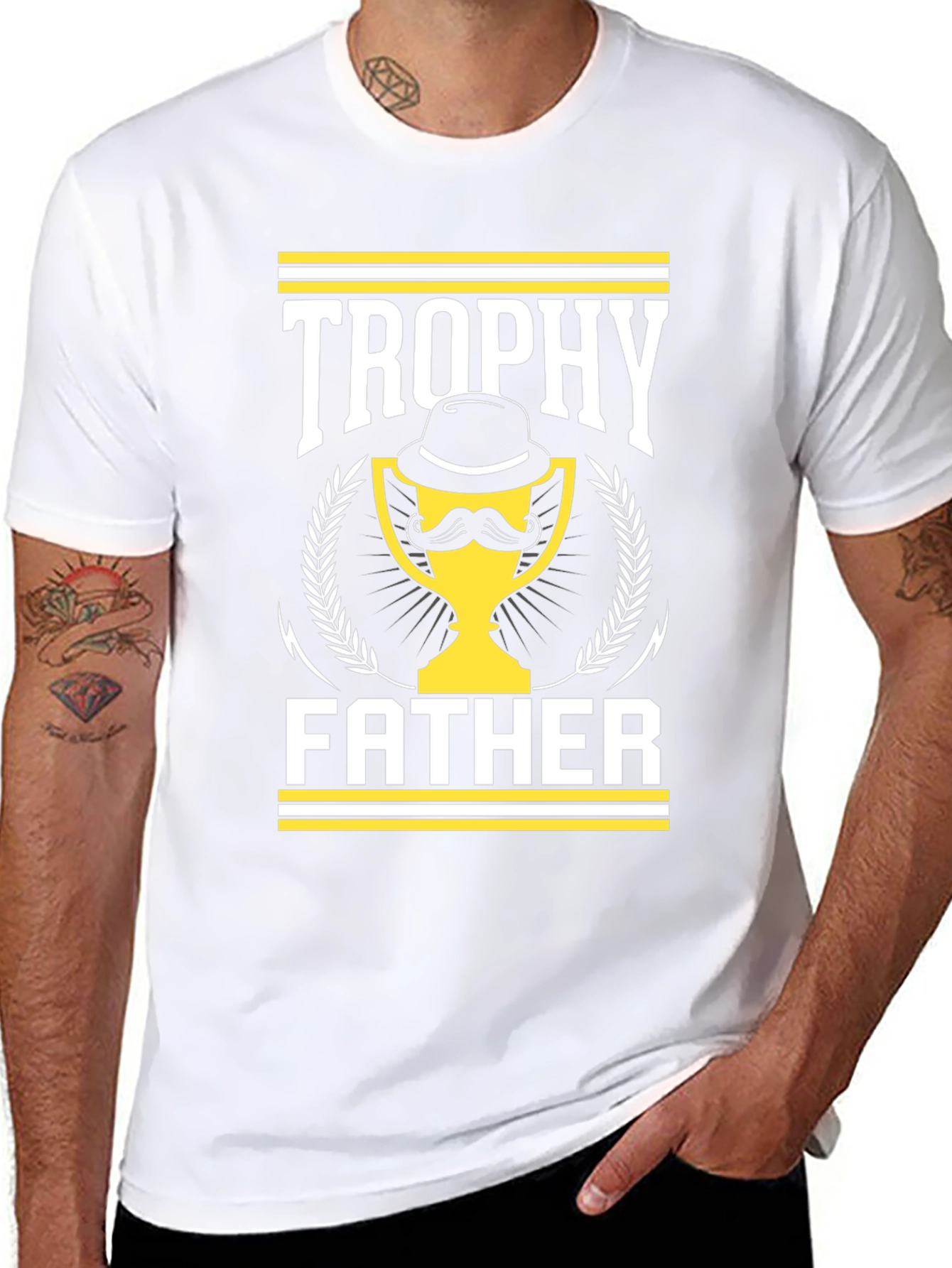 Trophy Father Graphic T-Shirt - Mens Black Tee