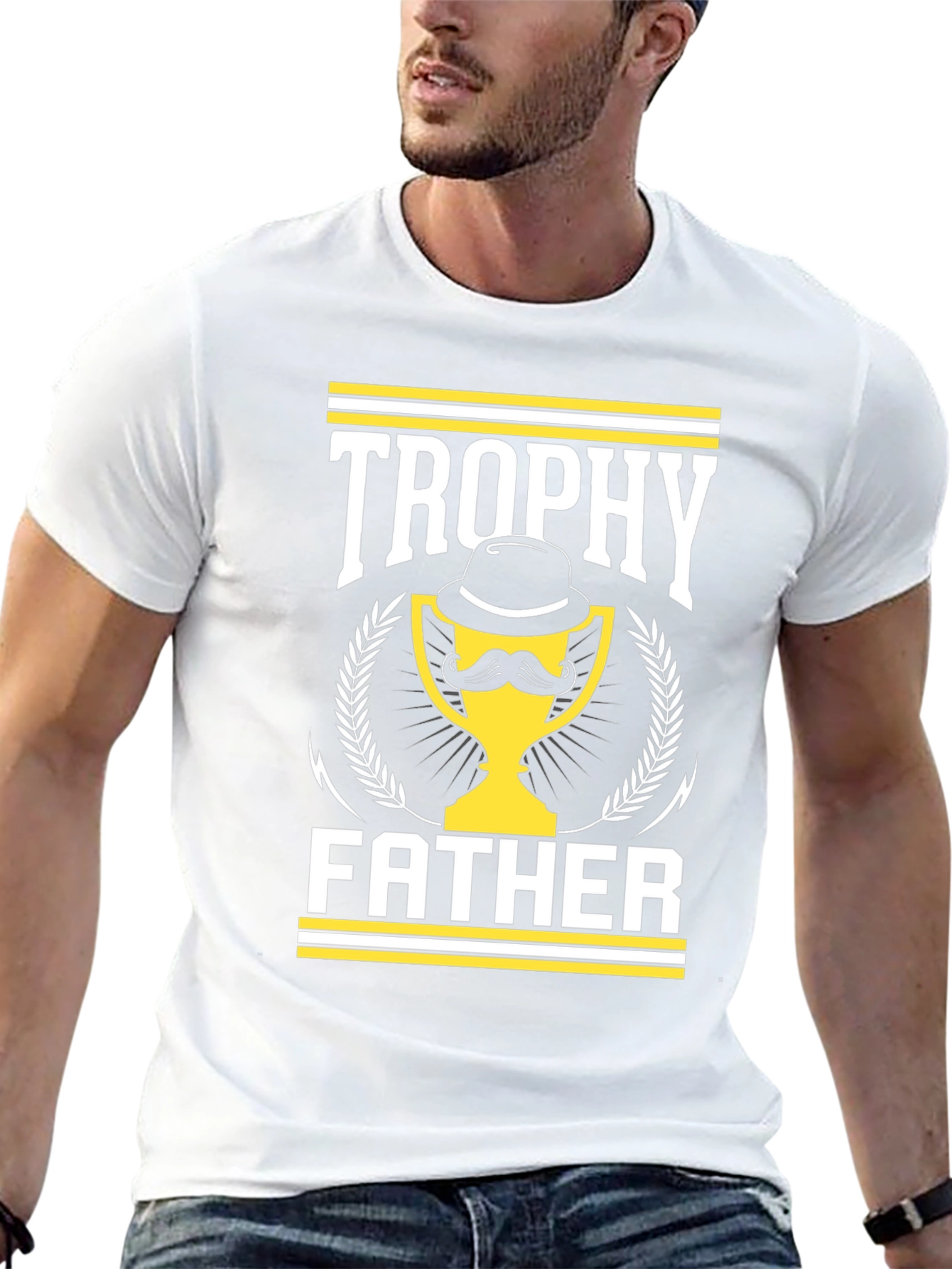 Trophy Father Graphic T-Shirt - Mens Black Tee