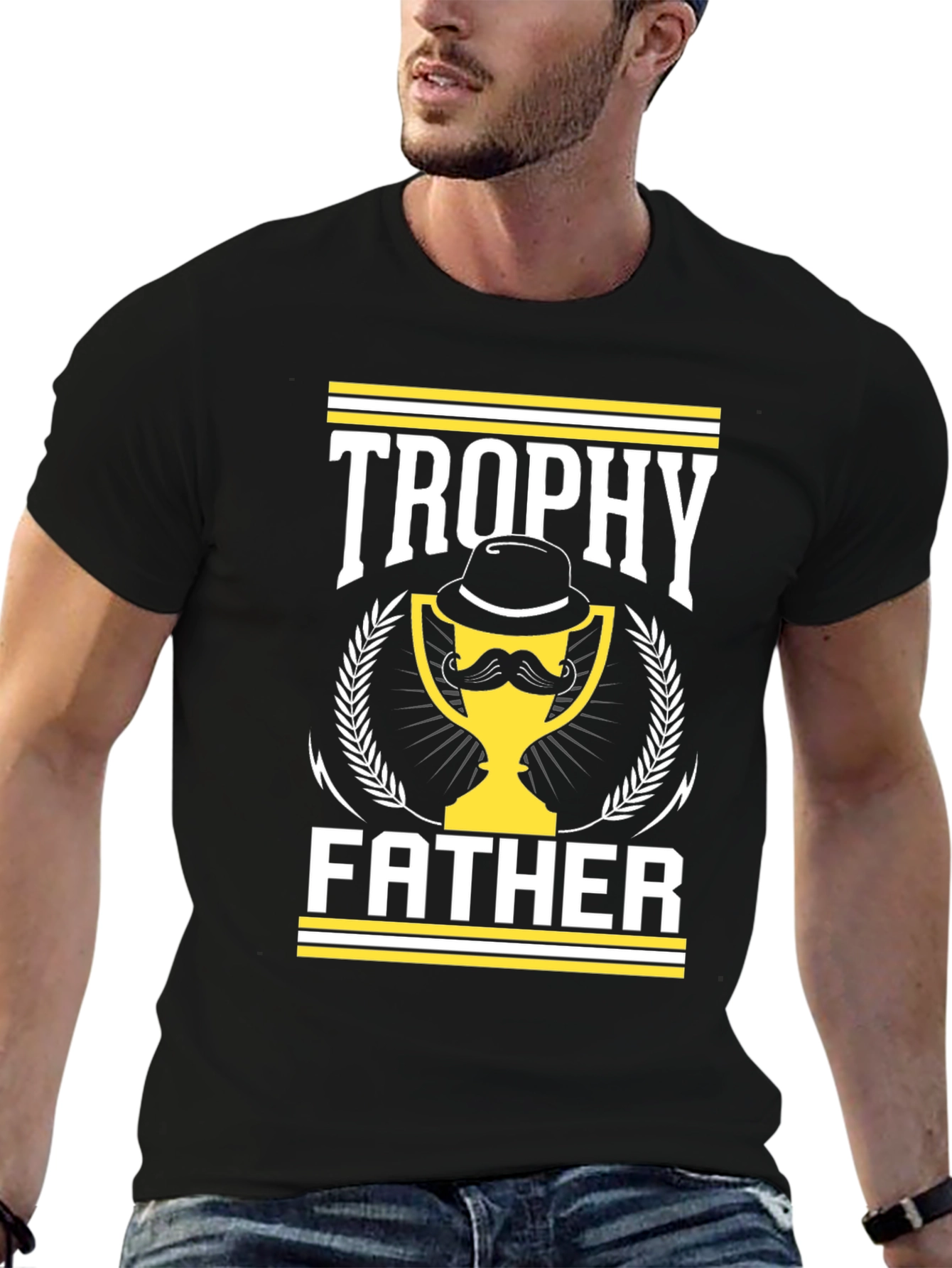 Trophy Father Graphic T-Shirt - Mens Black Tee