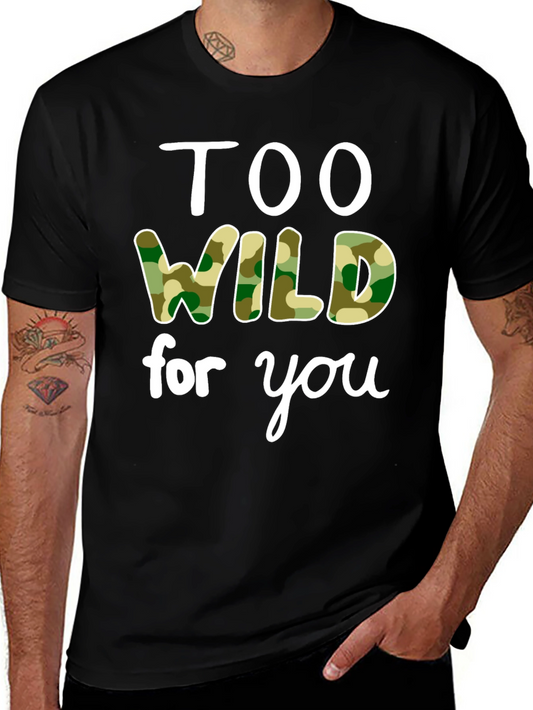 Too Wild For You Mens Graphic Tee - Black