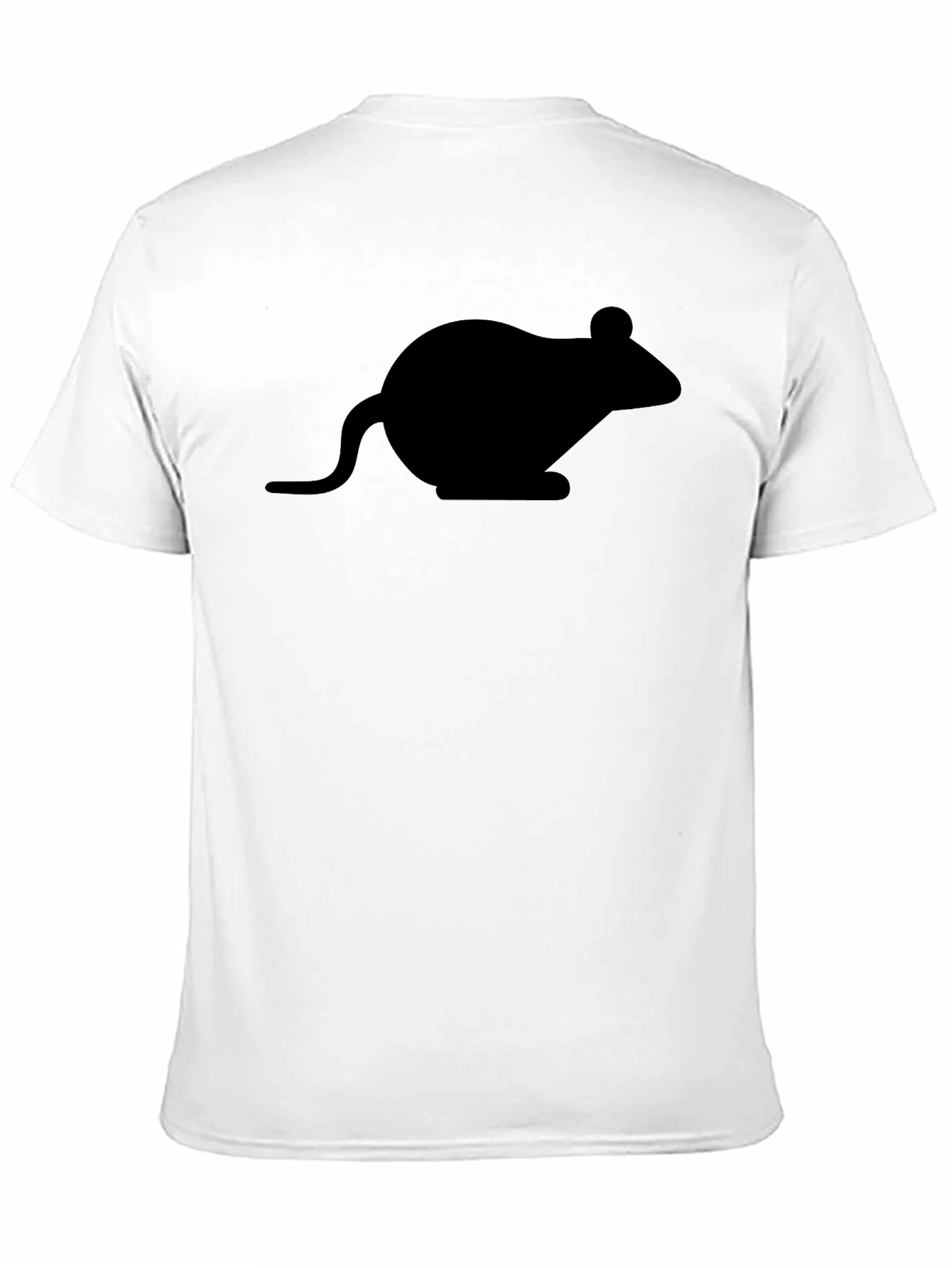Black T-Shirt with Mouse Graphic - Unisex Casual Wear