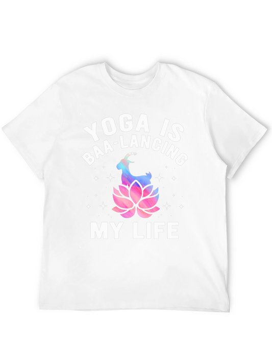Yoga is Baa-Lancing My Life T-Shirt - Black