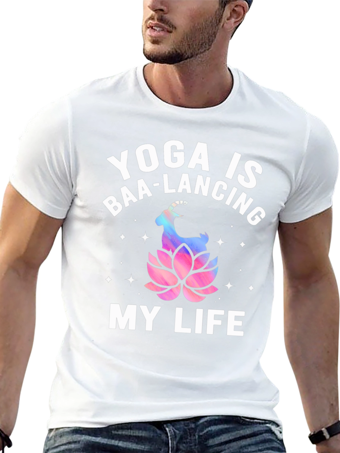 Yoga is Baa-Lancing My Life T-Shirt - Black