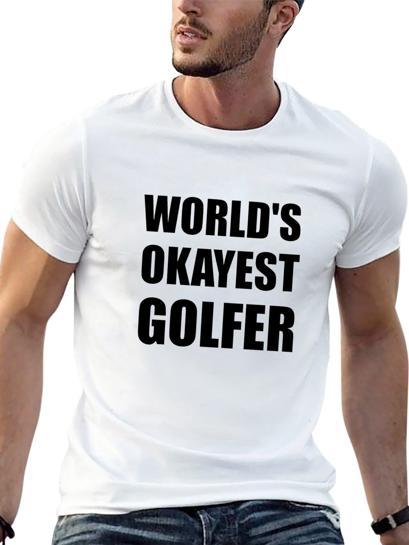 Worlds Okayest Golfer T-Shirt - Funny Golf Tee