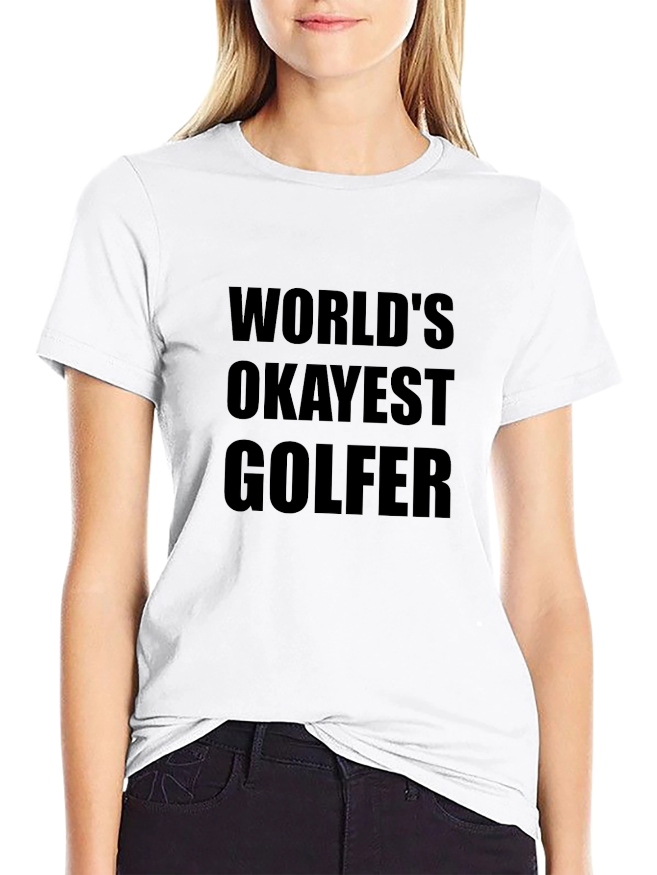 Worlds Okayest Golfer T-Shirt - Funny Golf Tee