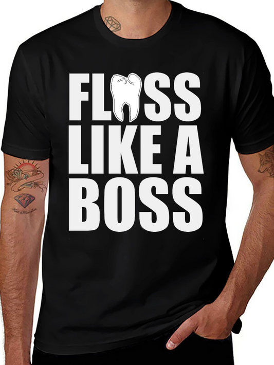 Floss Like a Boss Graphic Tee - Dental Hygiene Shirt