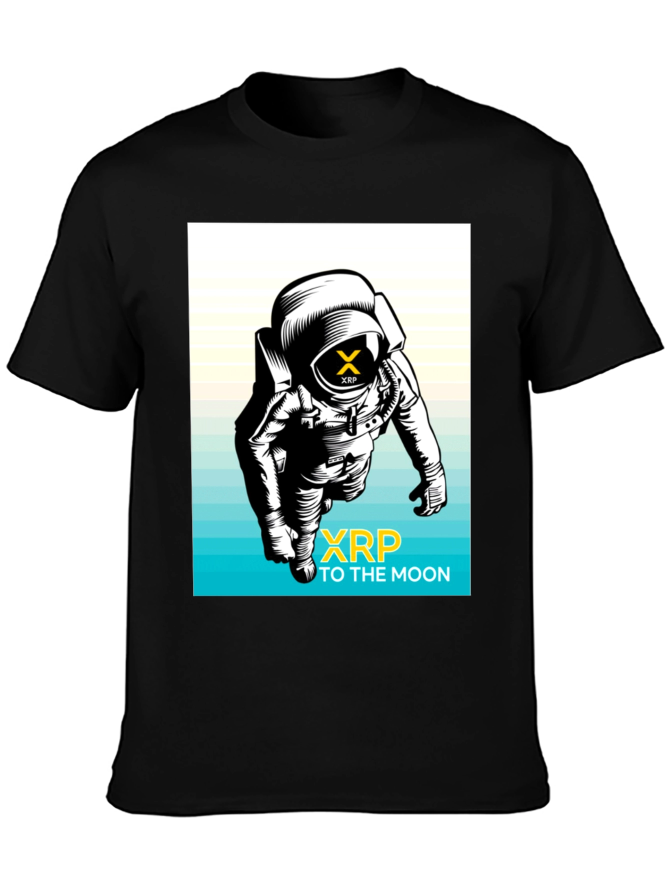 XRP to the Moon Black T-Shirt