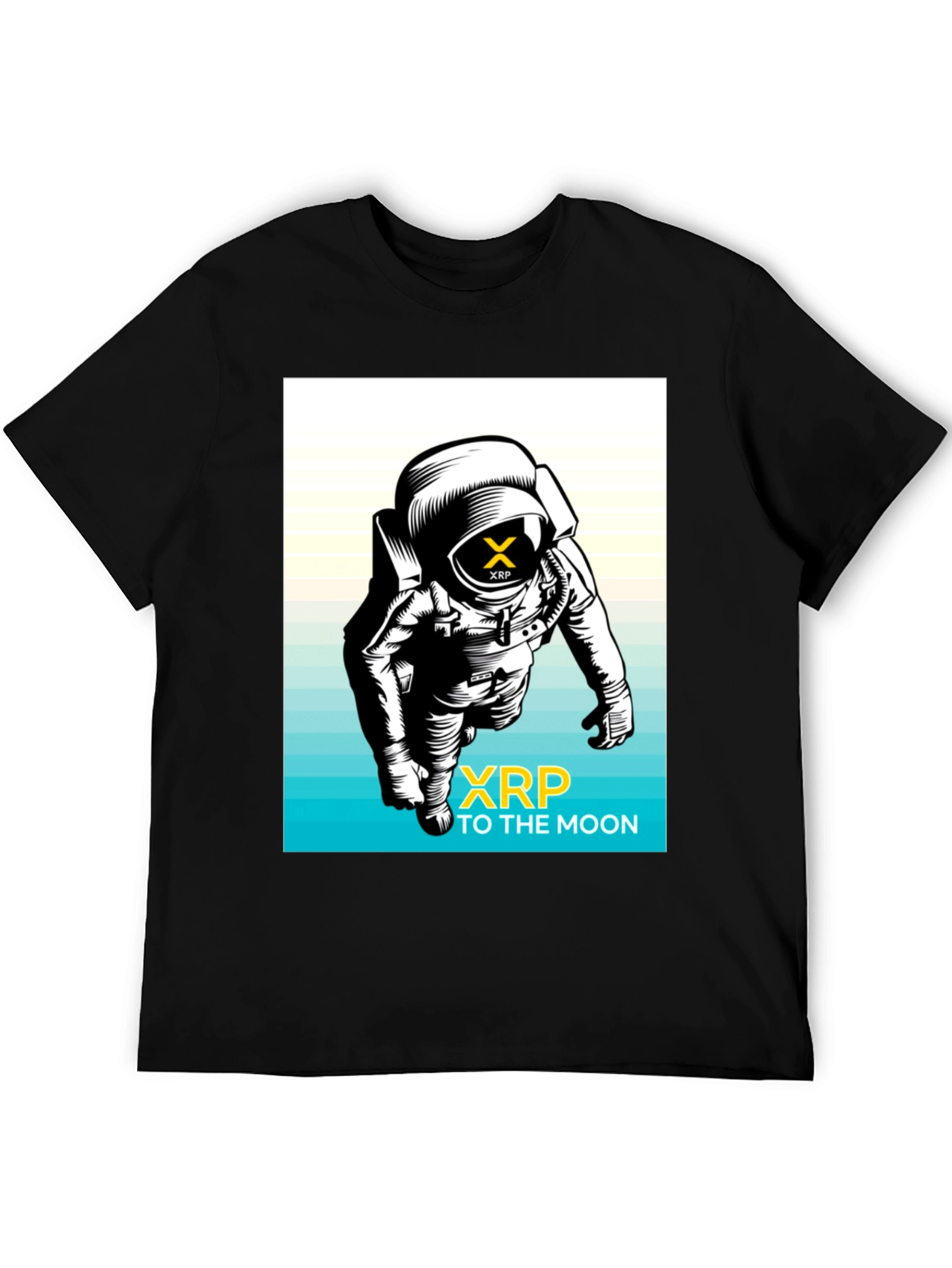 XRP to the Moon Black T-Shirt