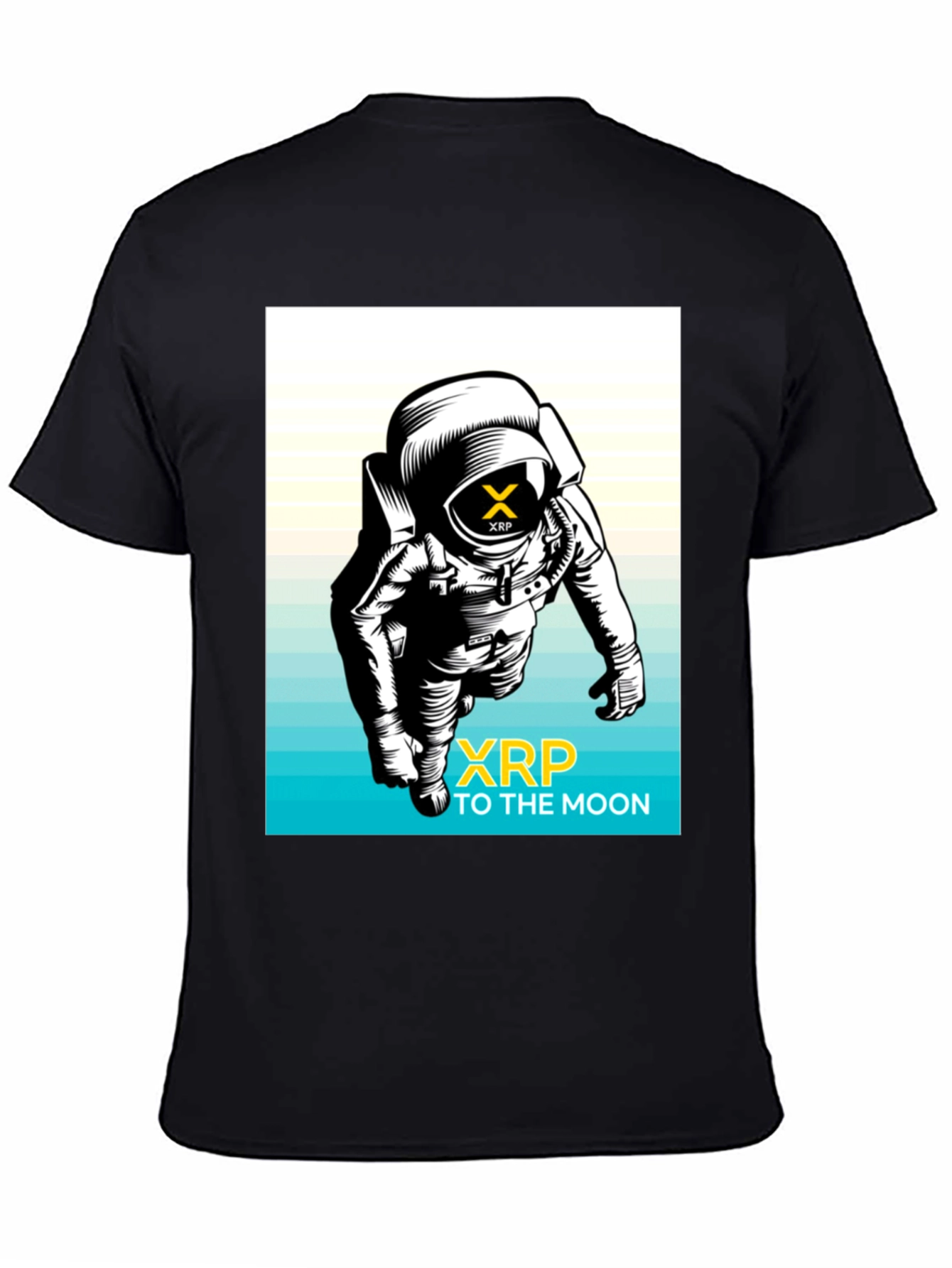 XRP to the Moon Black T-Shirt