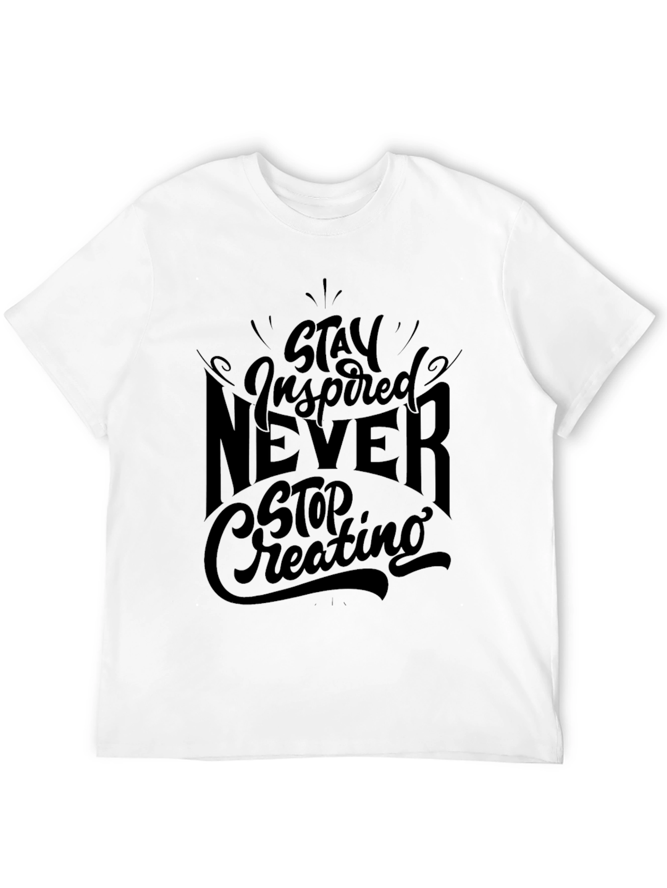 Stay Inspired Mens Graphic Tee - Black