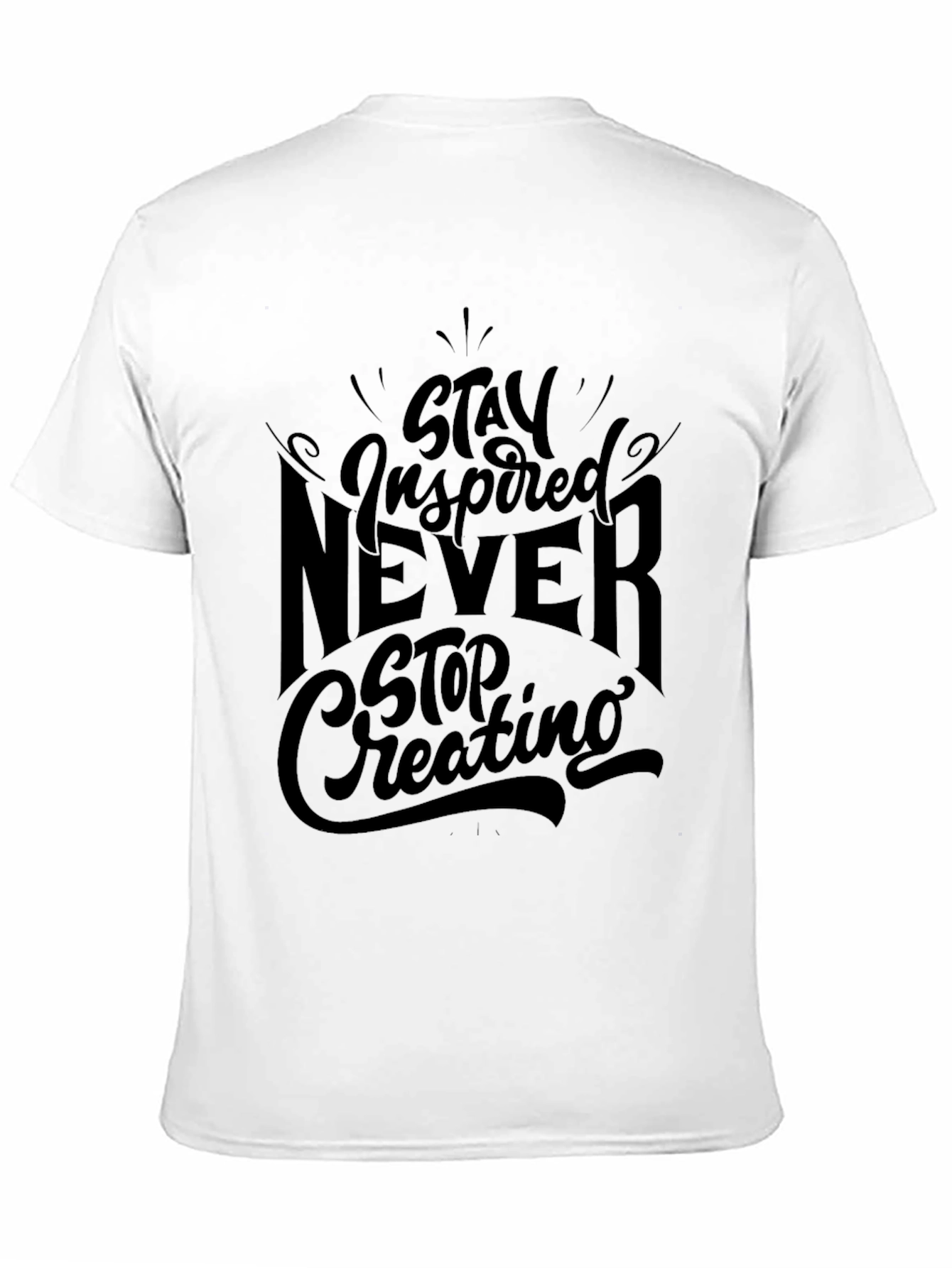 Stay Inspired Mens Graphic Tee - Black