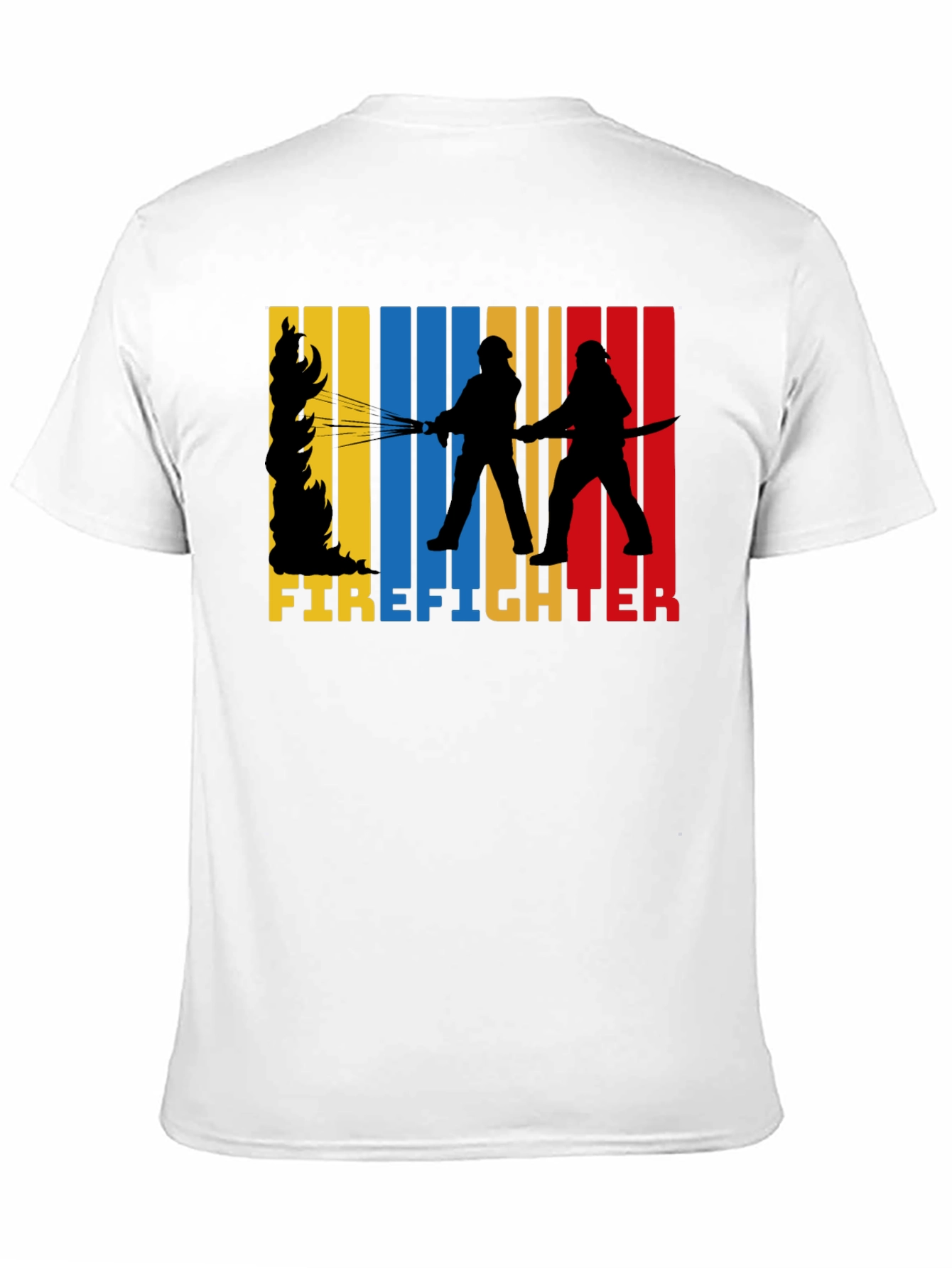 Firefighter Graphic Tee - Black Cotton T-Shirt