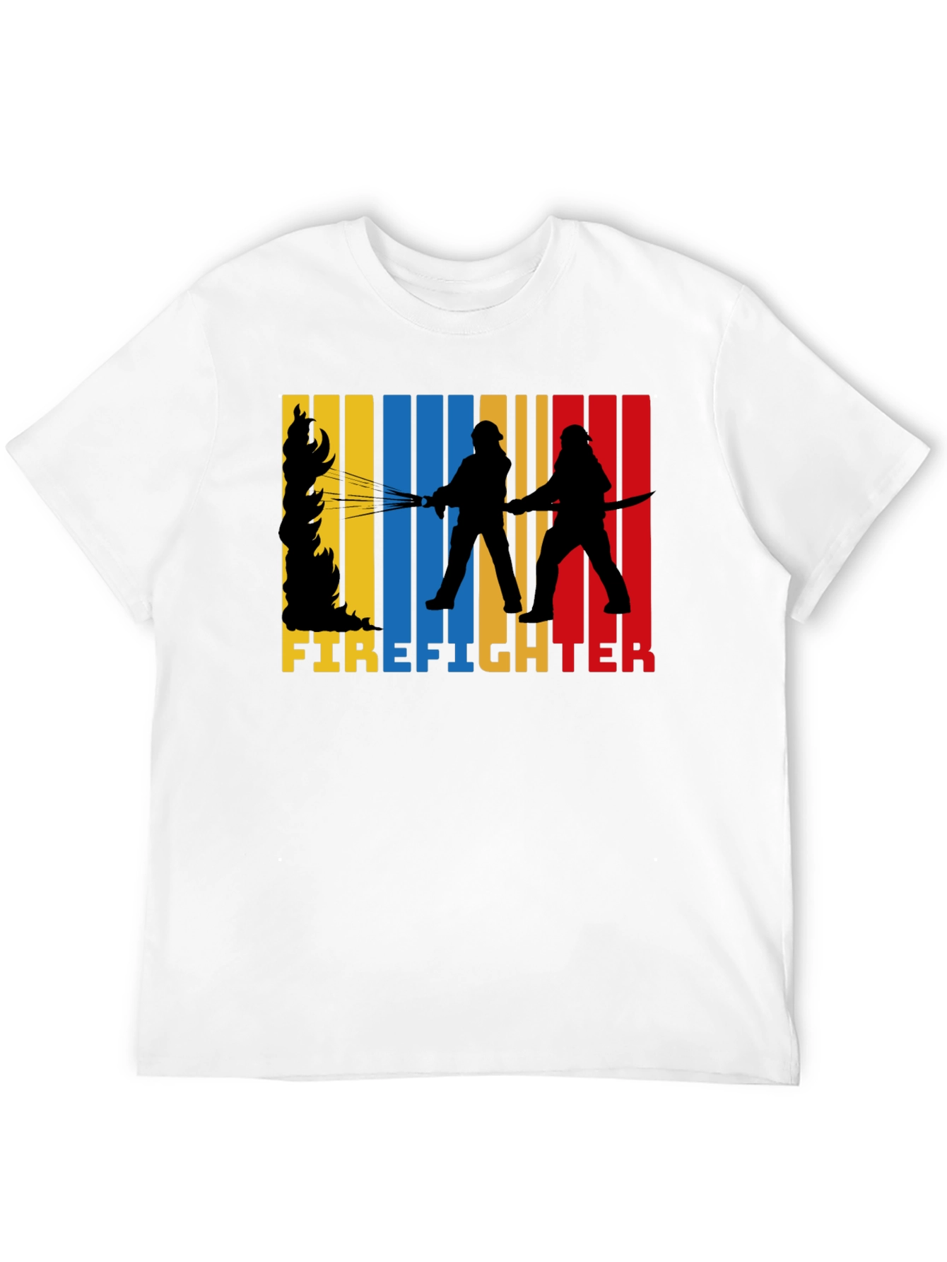 Firefighter Graphic Tee - Black Cotton T-Shirt