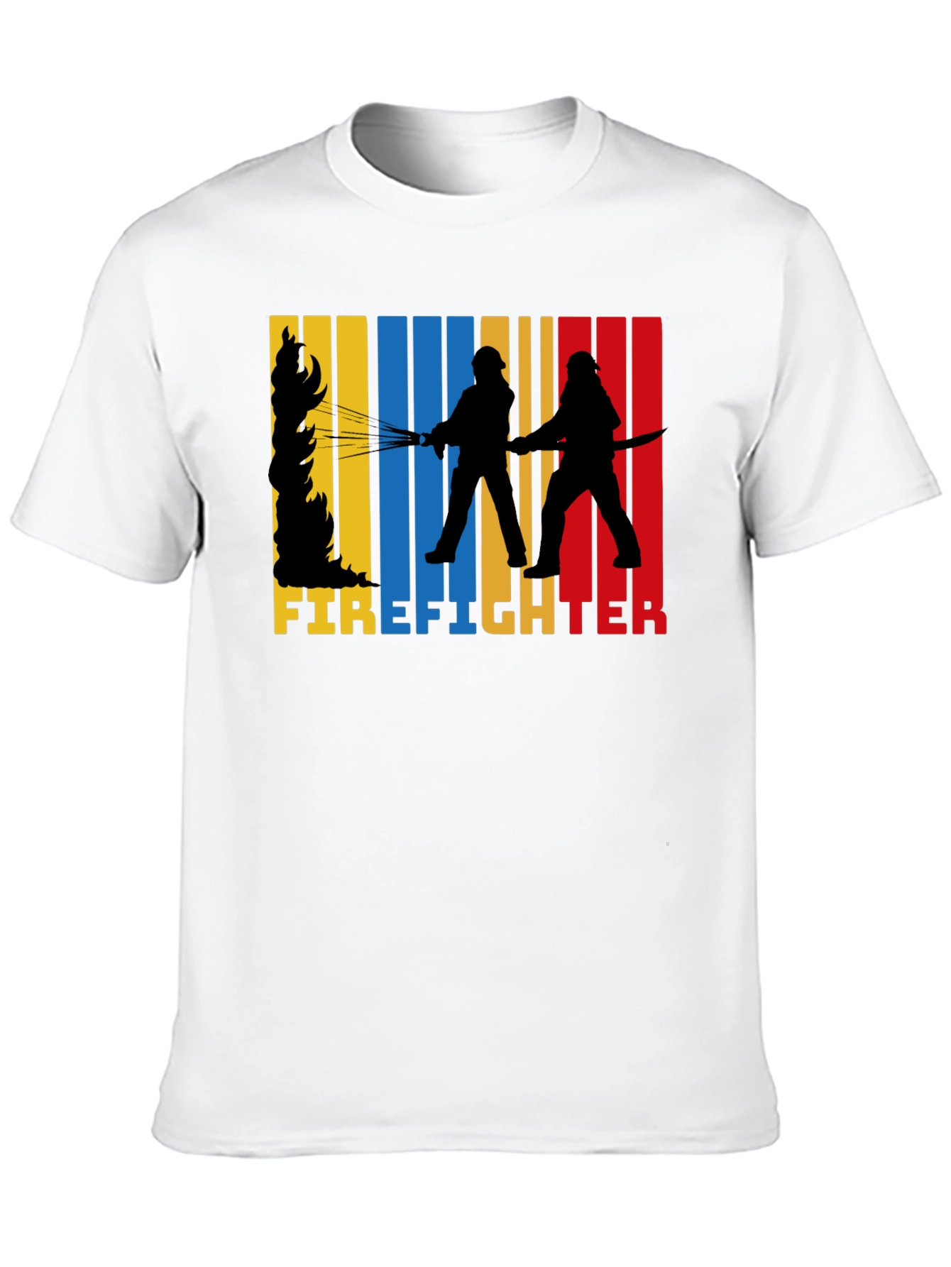 Firefighter Graphic Tee - Black Cotton T-Shirt