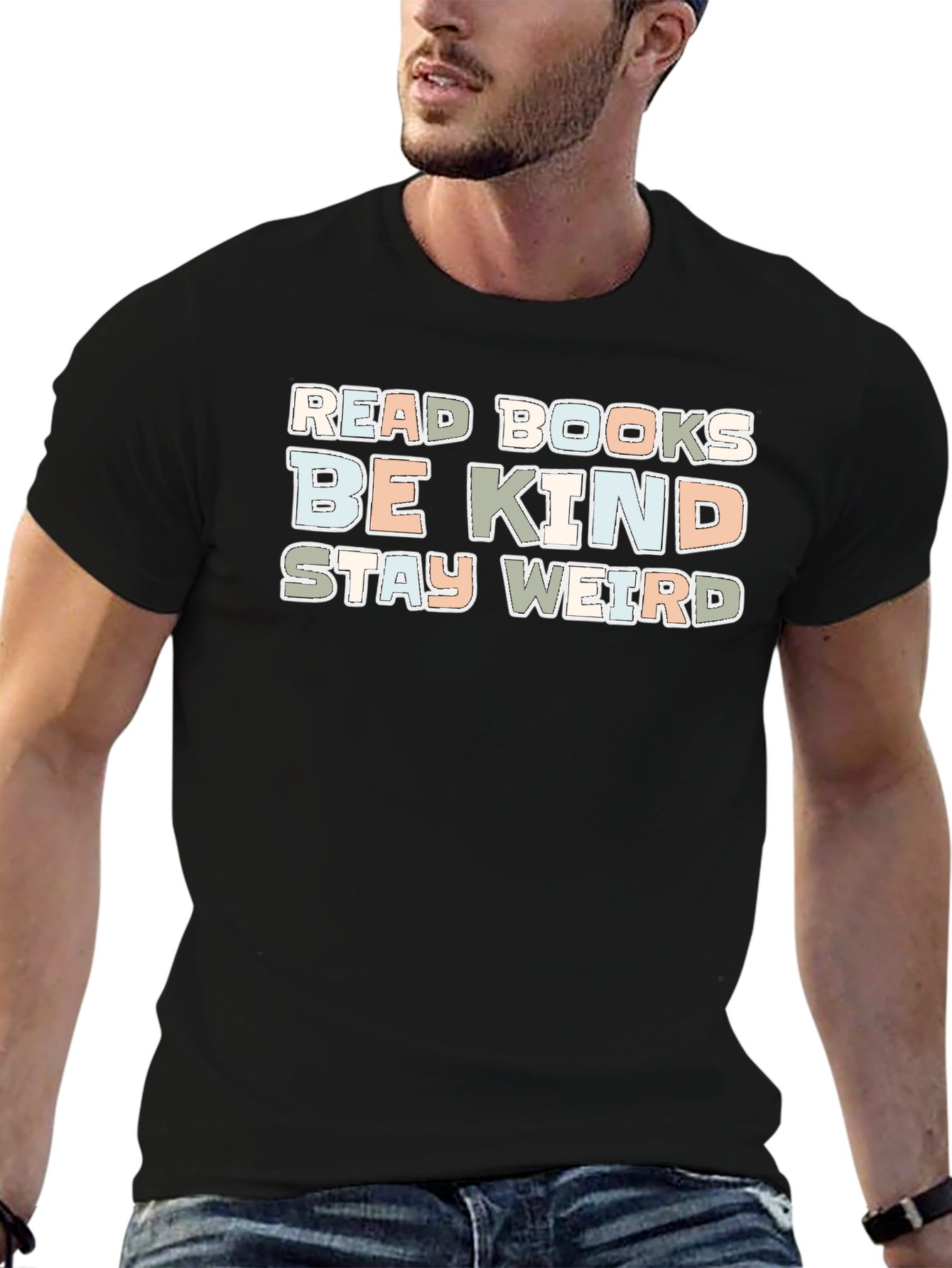 Read Books Be Kind Stay Weird Graphic Tee
