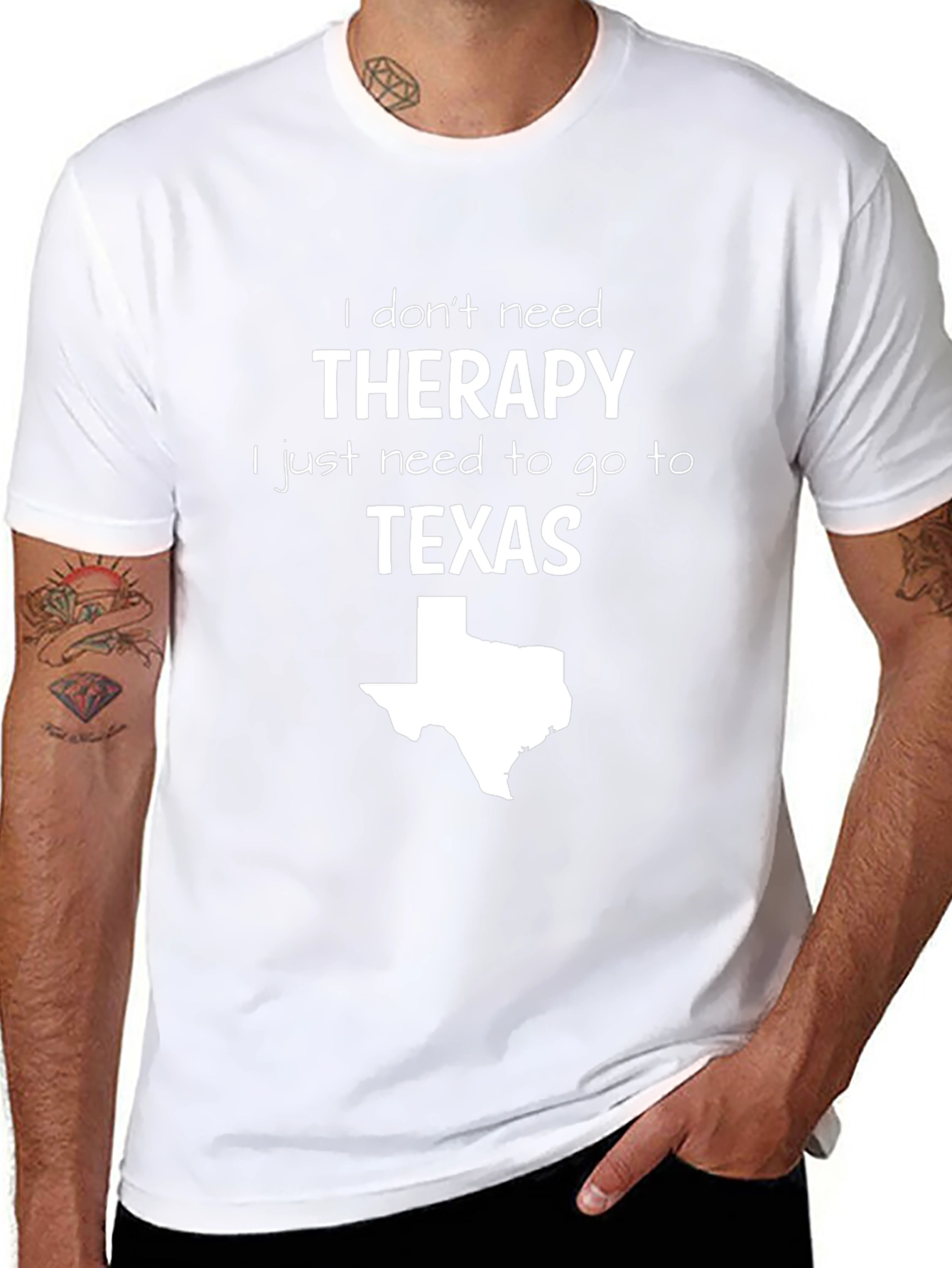 Therapy Texas Map T-Shirt