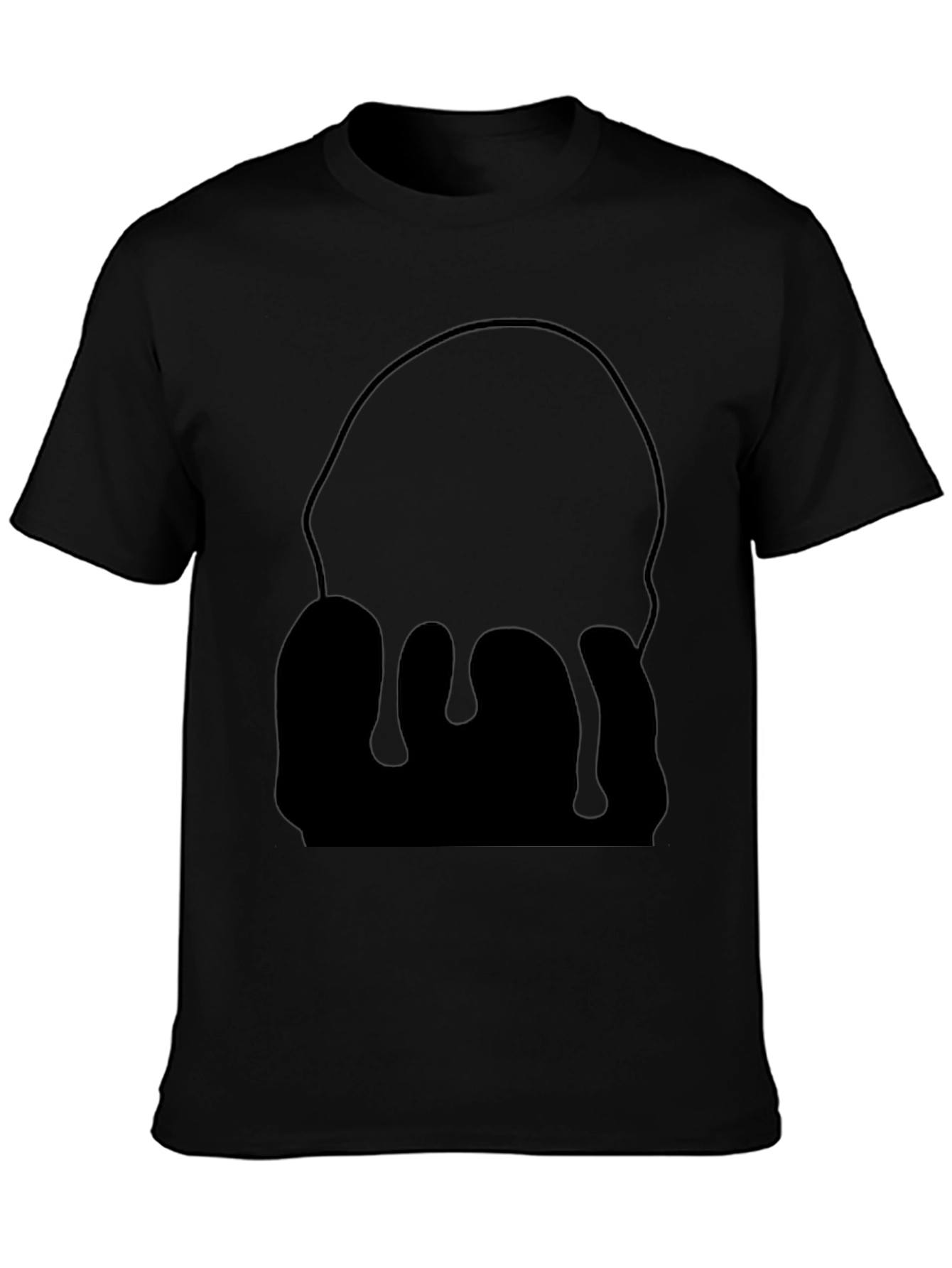 Dripping Black Graphic Tee - Unique Design