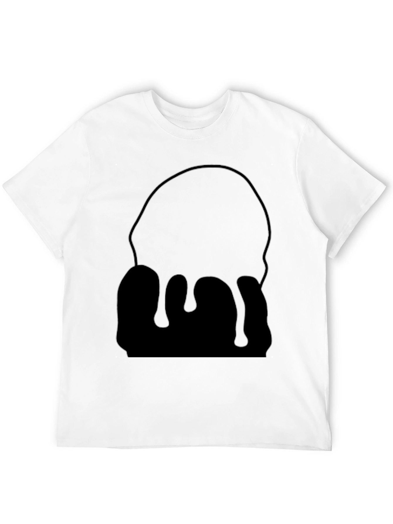 Dripping Black Graphic Tee - Unique Design
