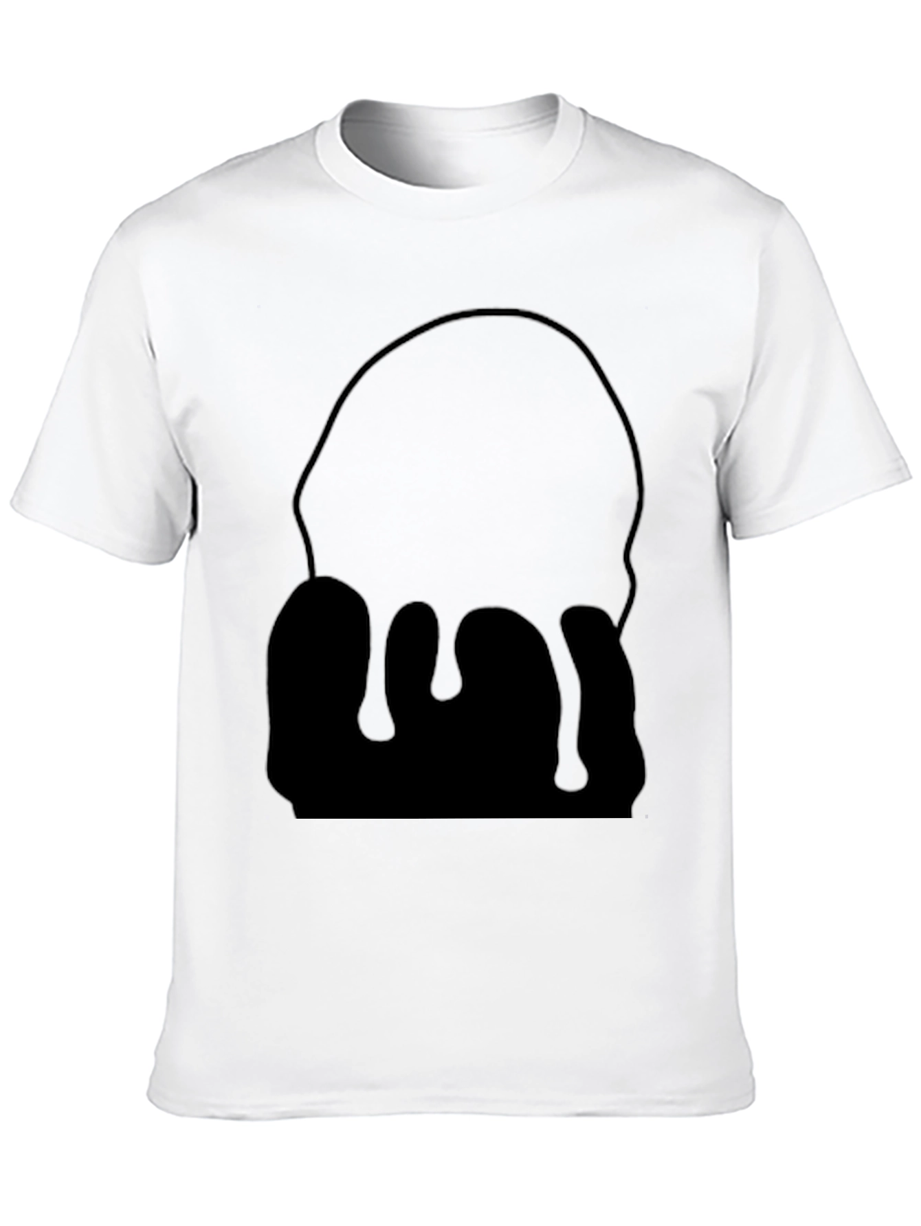 Dripping Black Graphic Tee - Unique Design