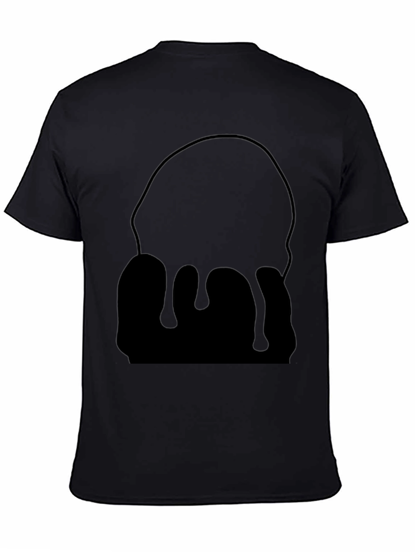 Dripping Black Graphic Tee - Unique Design