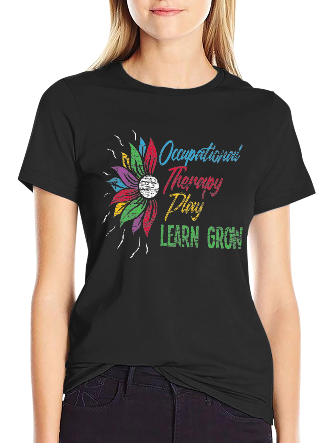 Occupational Therapy Floral Graphic Tee